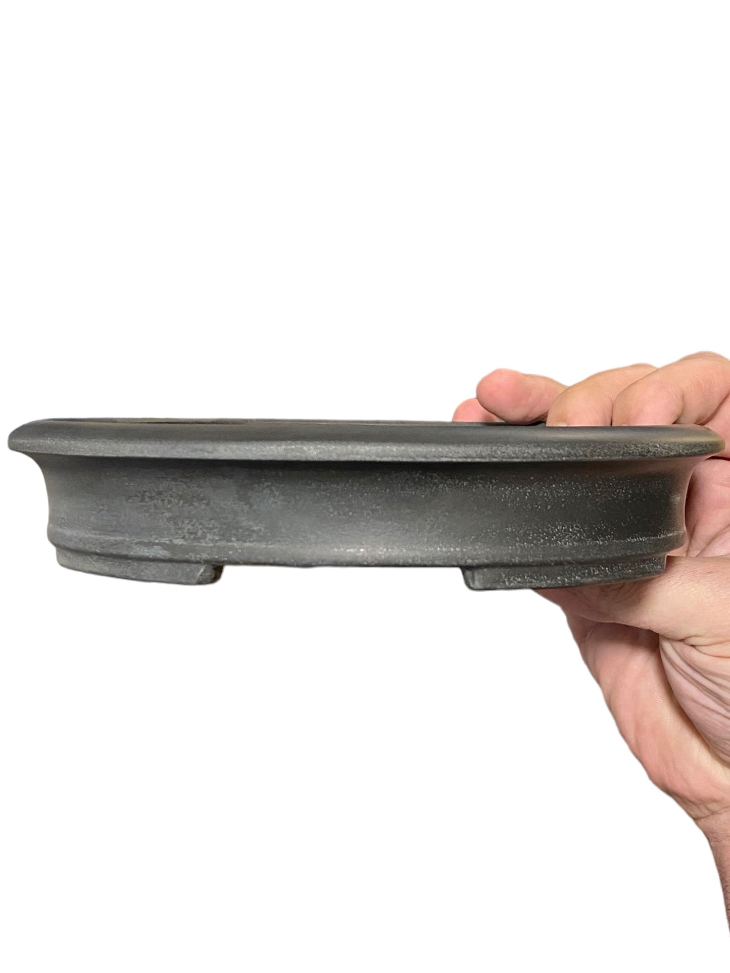 Bigei - Rare Black Clay Oval Bonsai Pot