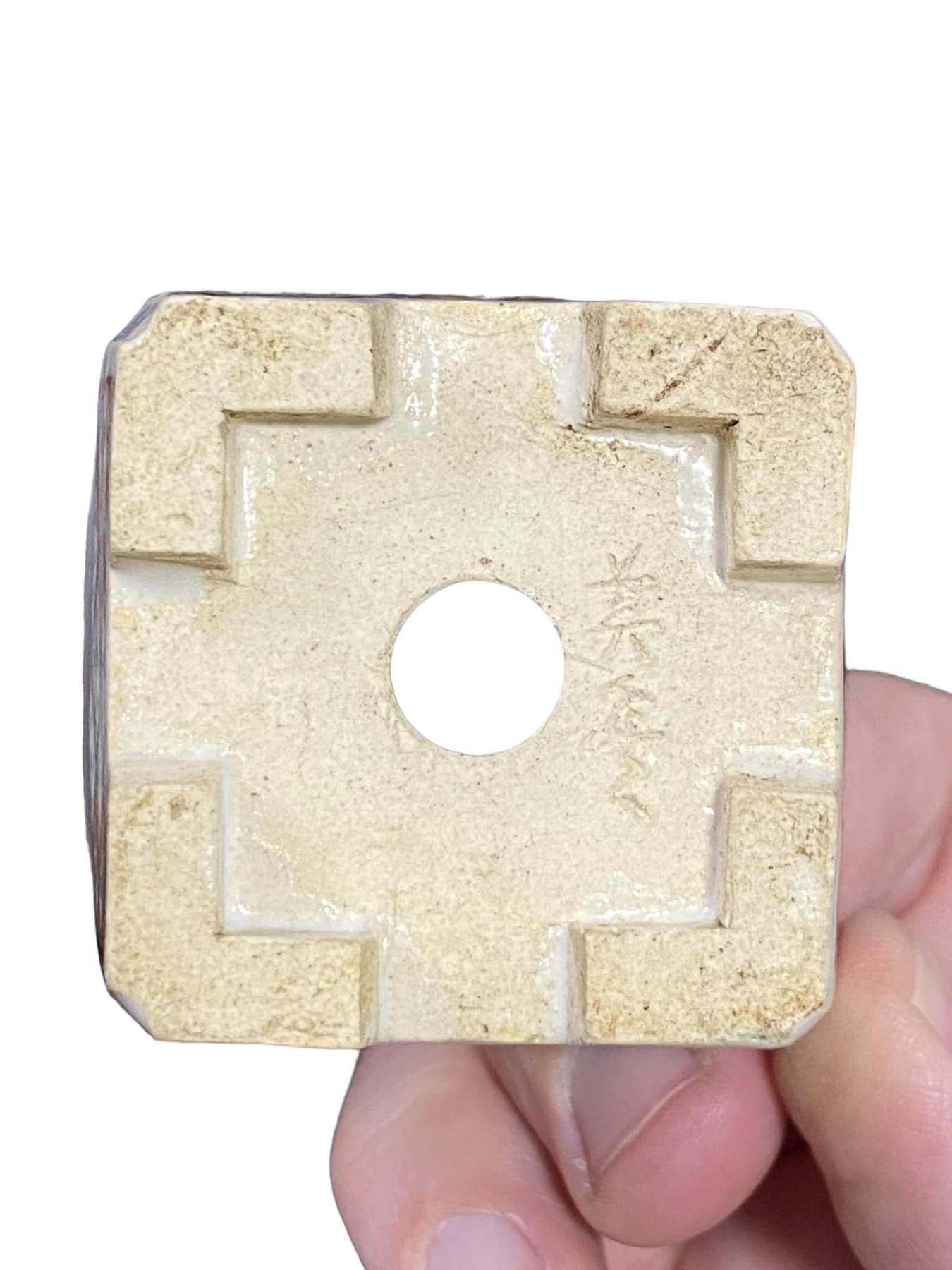 Ikegami - Rare Painted Bonsai Pot (2-1/8" wide)