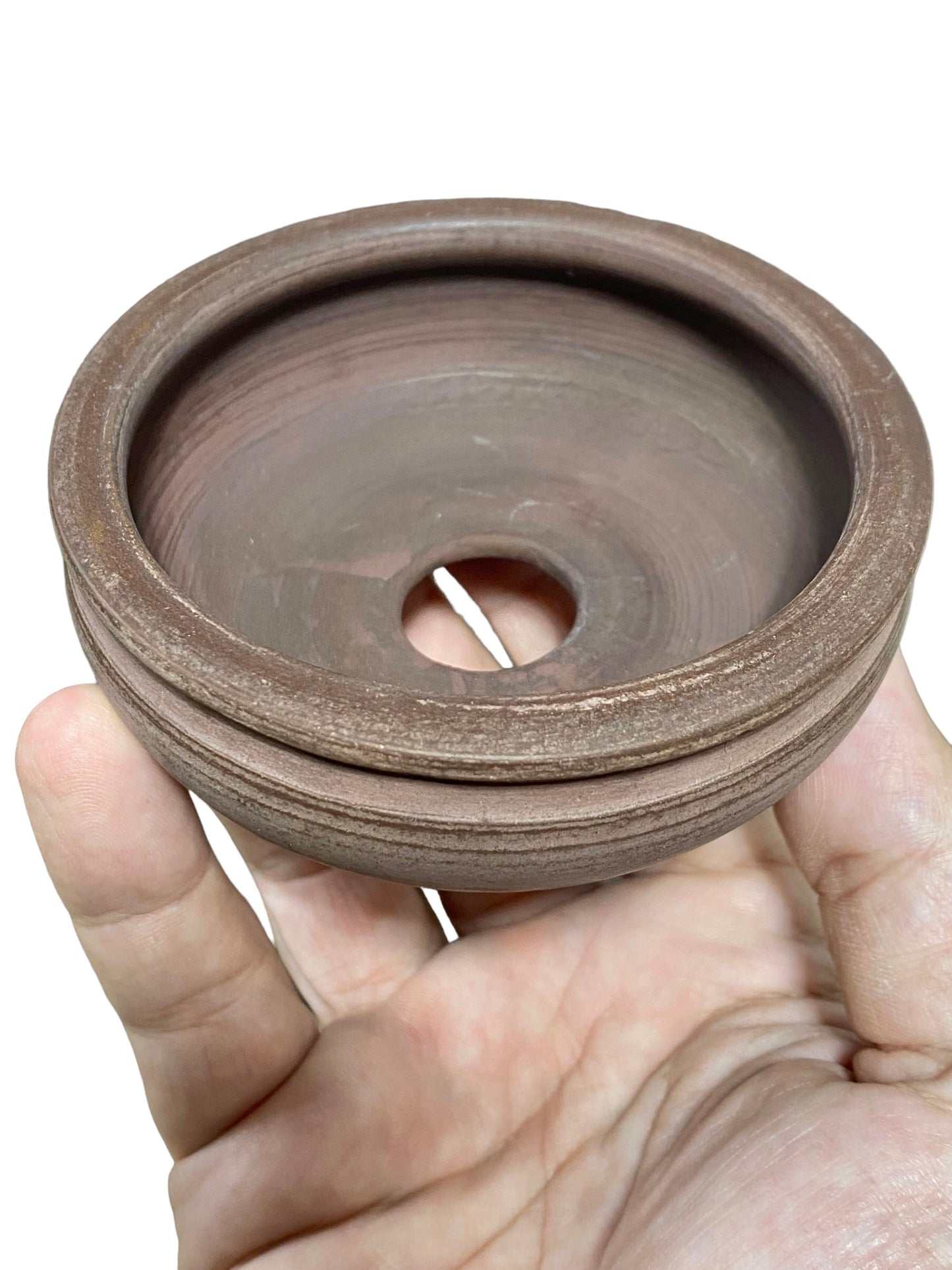 Shouzan - Thick Footed Bowl Style Bonsai Pot (3-3/4" wide)