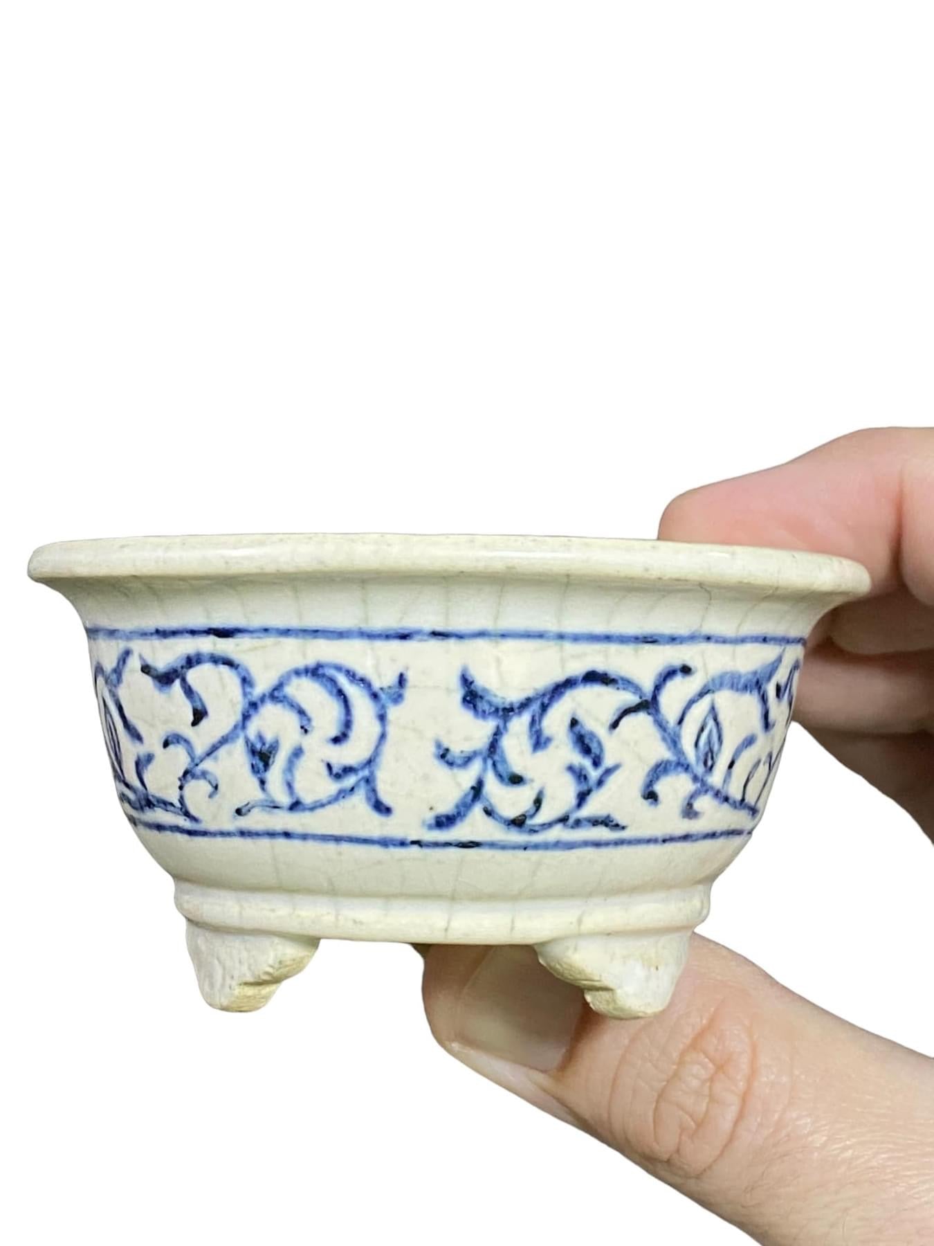 Ikegami - Painted Bowl Bonsai Pot (3-3/8" wide)