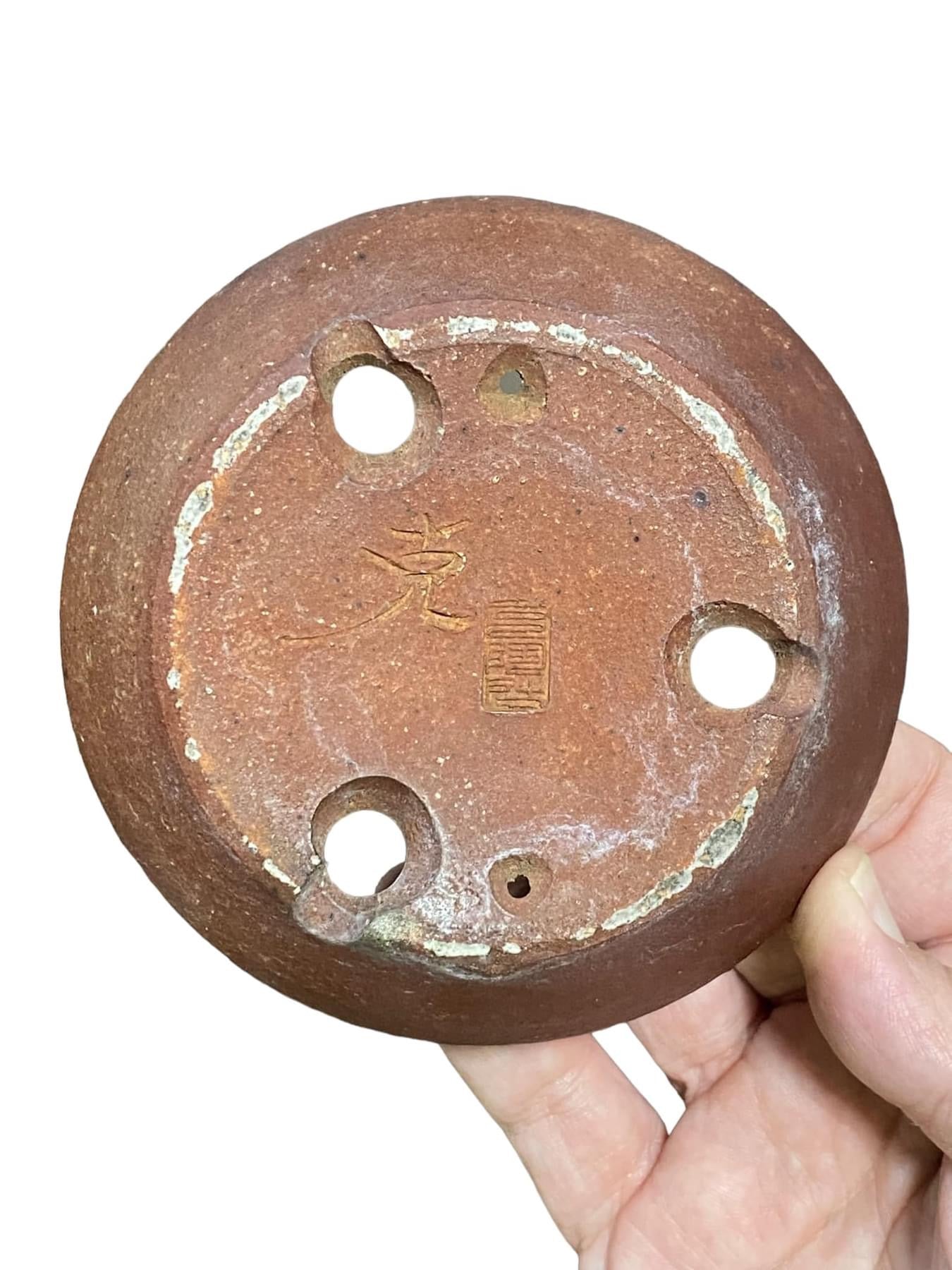 Mitunobu Ito - Unglazed Round Bonsai Pot (2-7/8" wide)