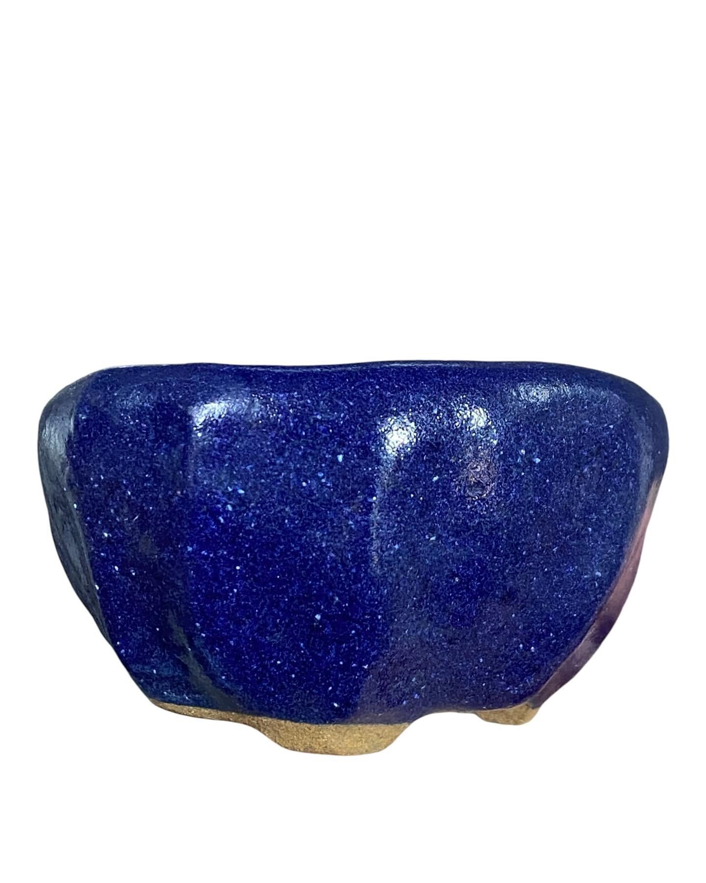 Jyakushi - Rare Bright Blue Handmade Bonsai Pot (2-7/16” wide)