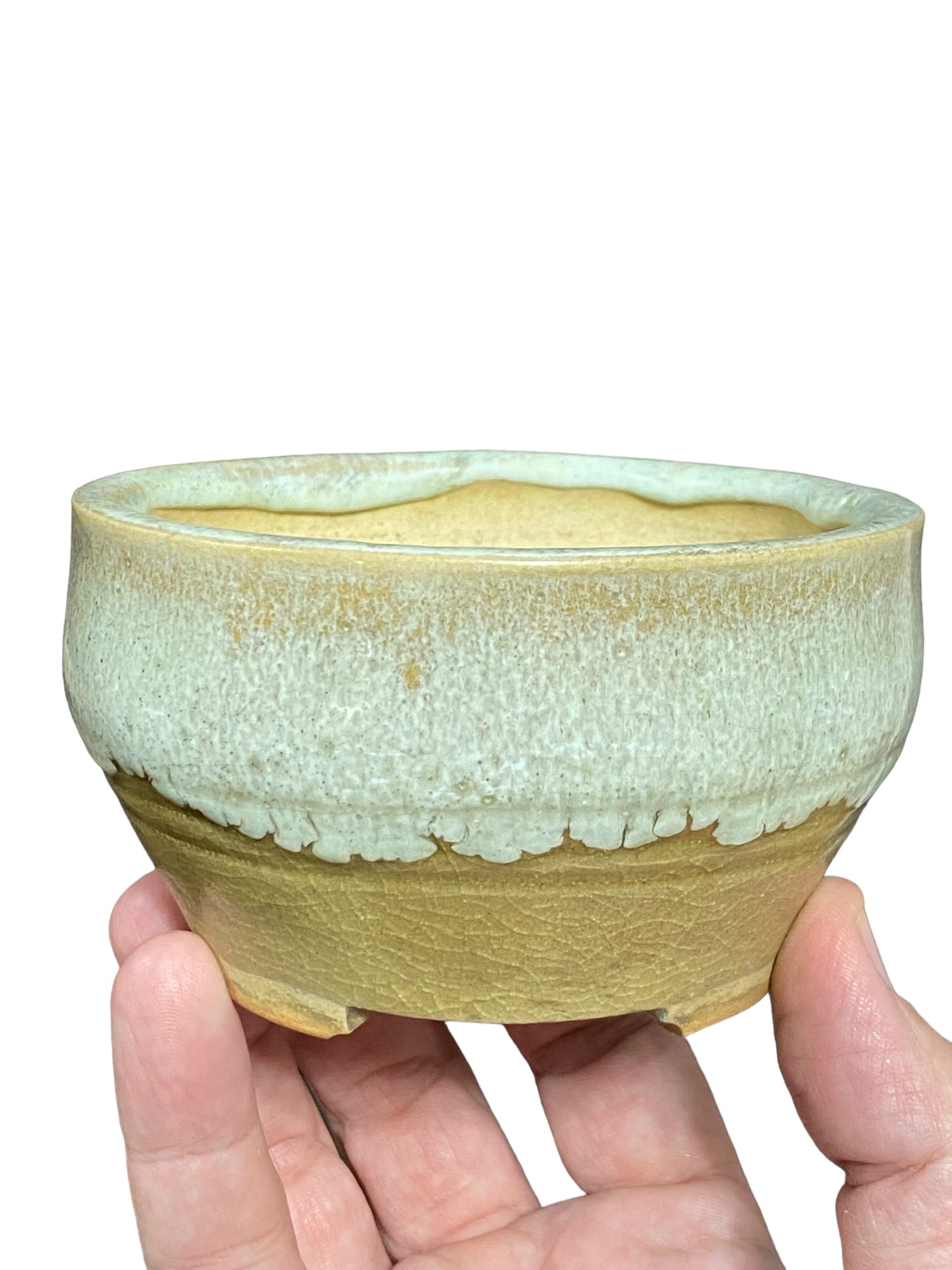 Yozan - Old Multicolor Glazed Bowl Bonsai Pot