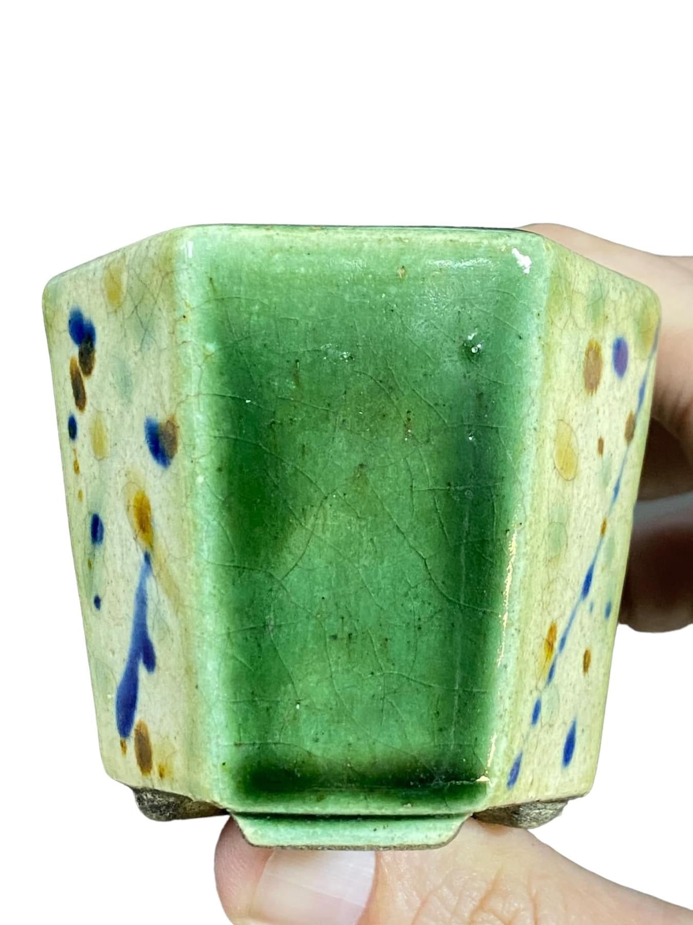 Satomi Terahata - Stunning Glazed Bonsai or Accent Pot (2-1/2” wide)