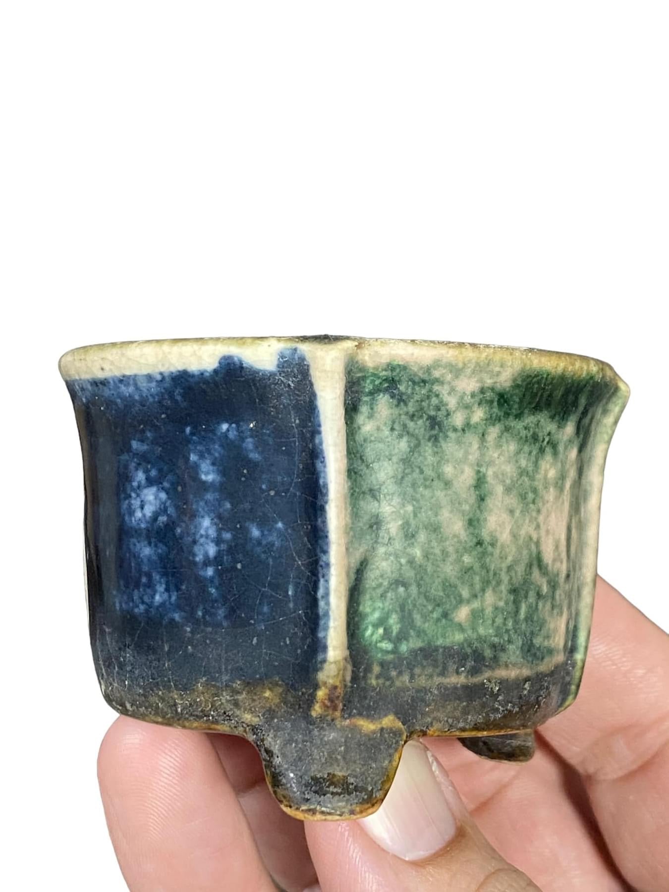 Heian Kosen - Rare and Old Glazed Bonsai Pot