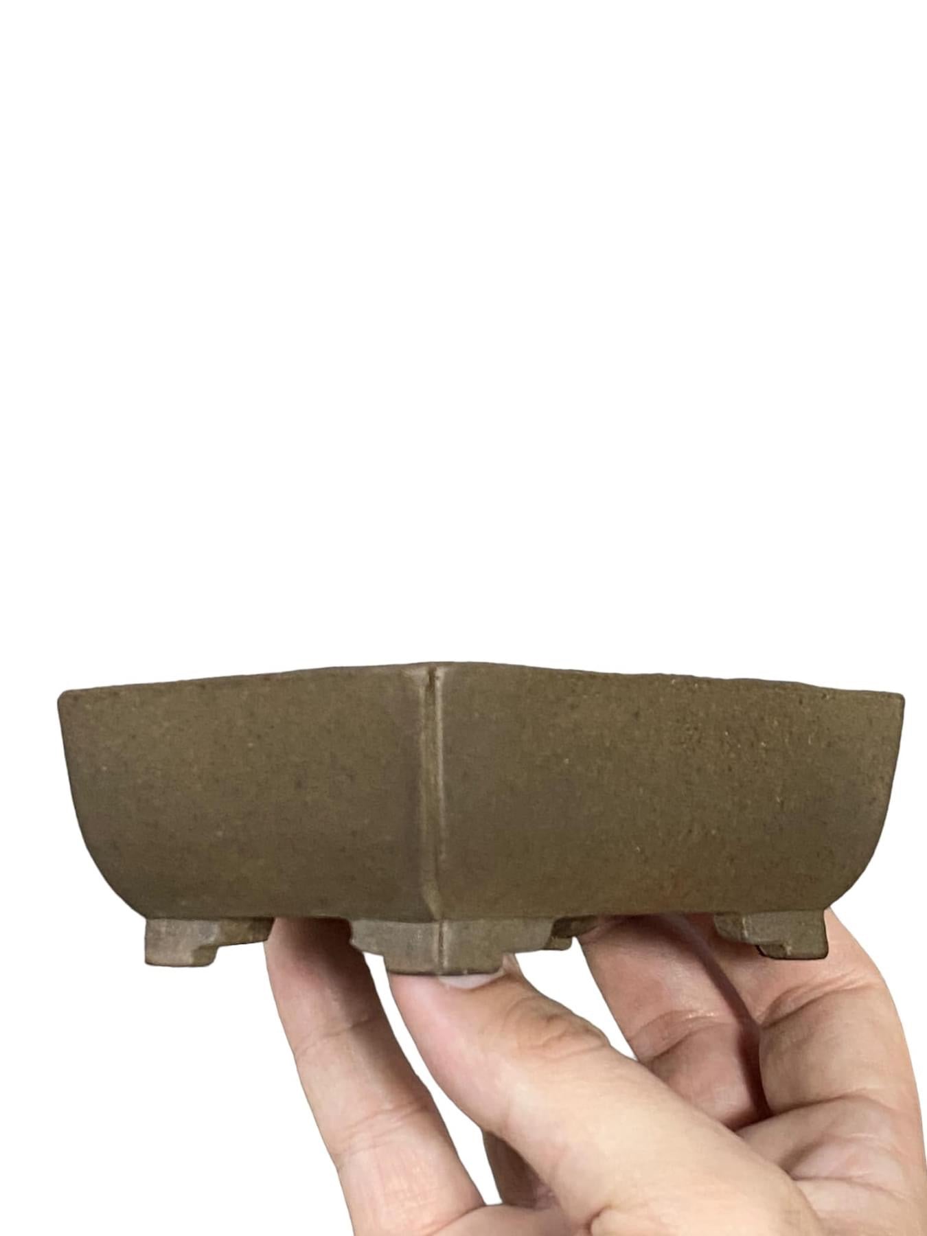 Yamaaki (Kataoka Akitsugi) - Classic Unglazed Bowl Bonsai Pot (4-7/16" wide)