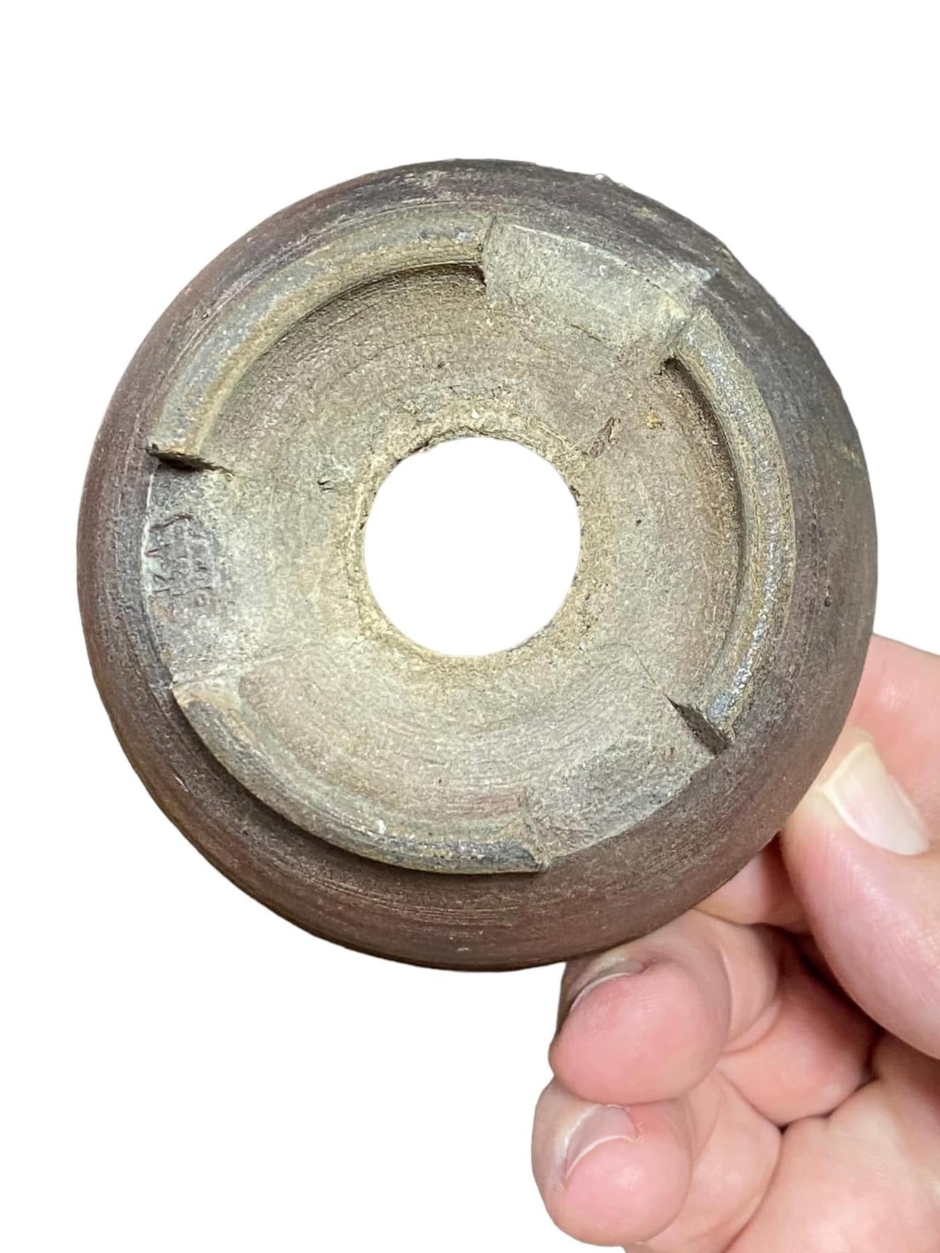 Tankyo - Old Ash Firing Style Bonsai Pot (3-3/8" wide)