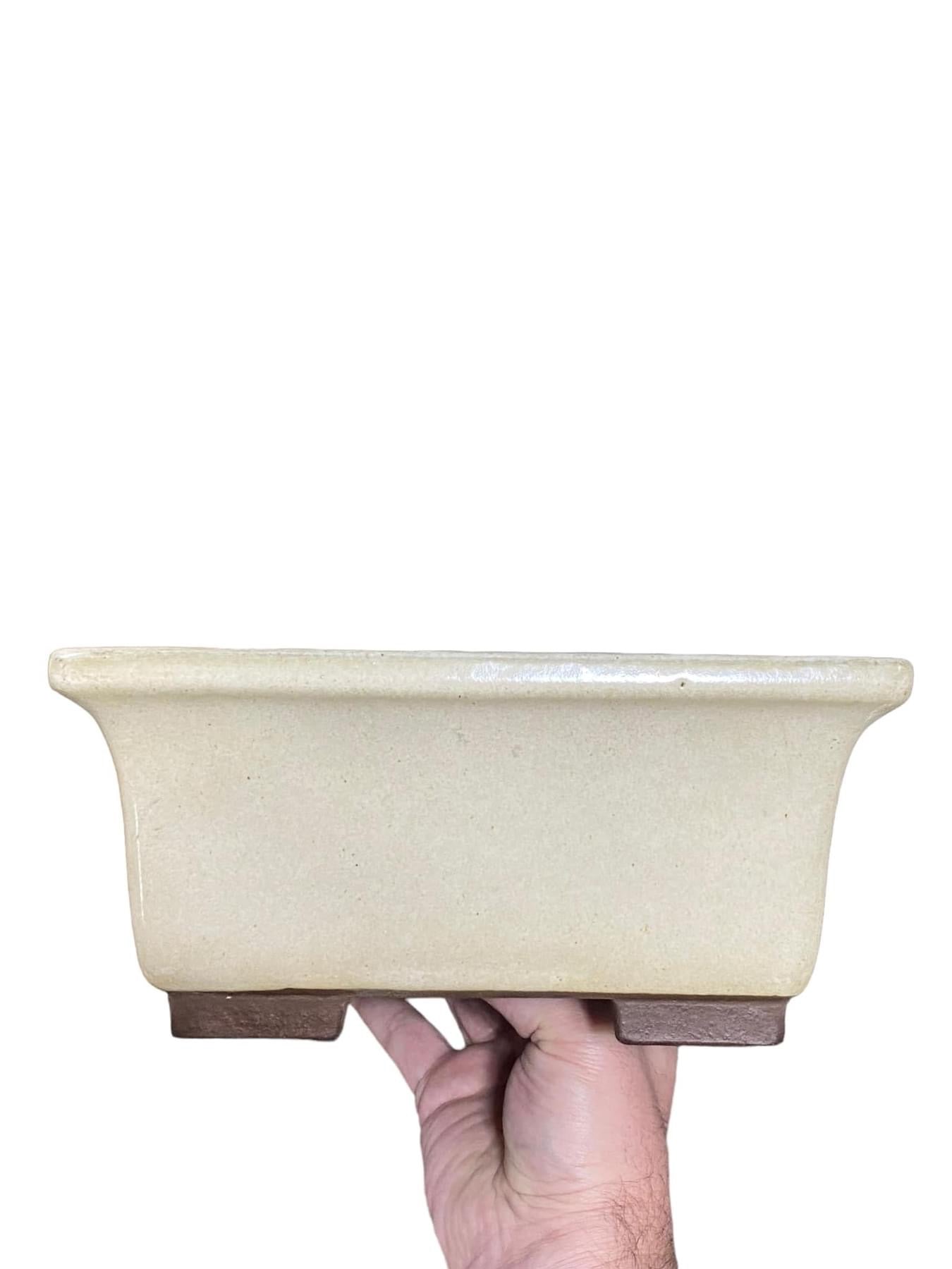 Yamaaki - Large Glazed Rectangle Bonsai Pot (9-1/4" wide)