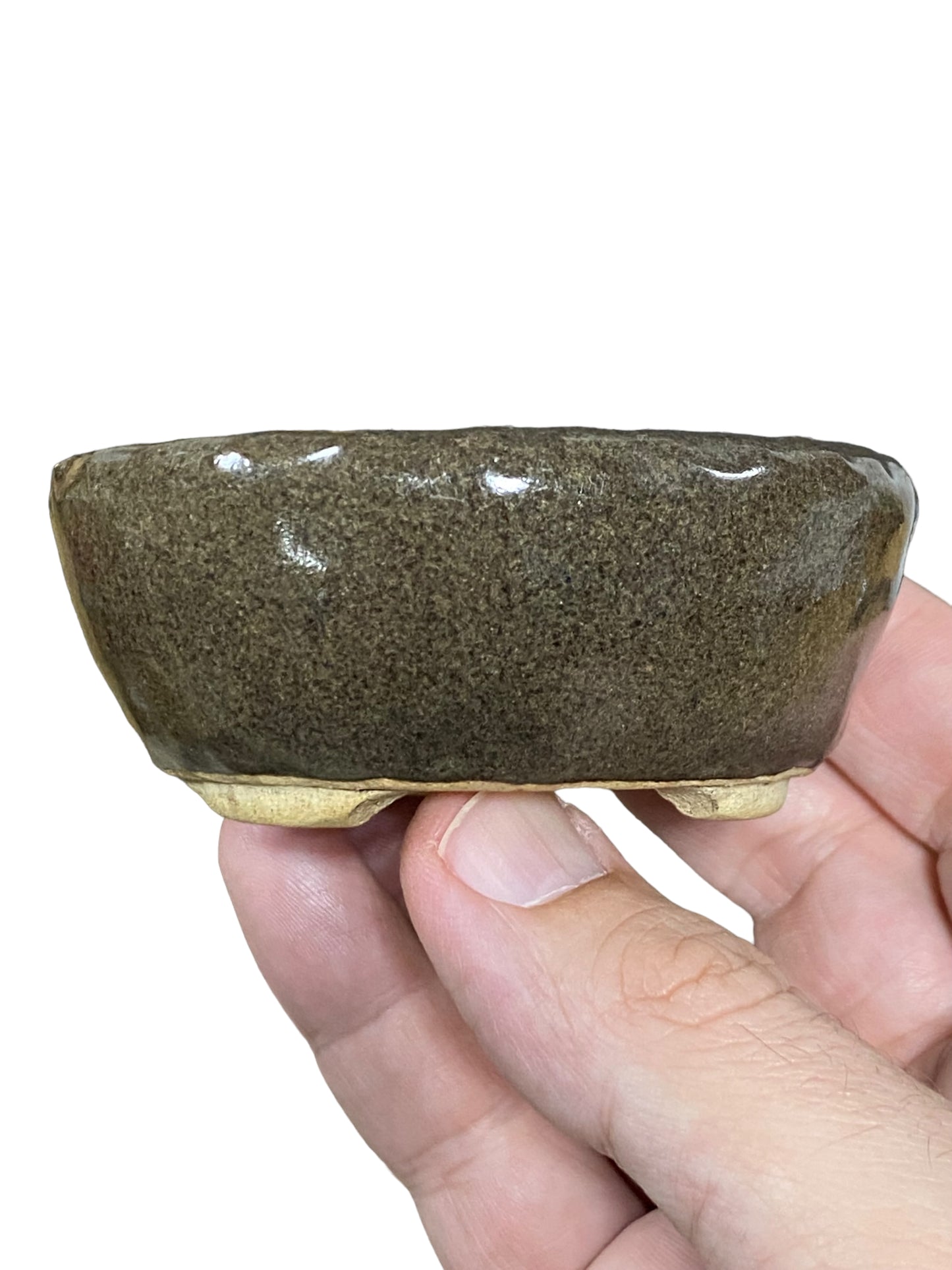 Kousen - Shohin Glazed Bowl Bonsai Pot (3-1/4" wide)