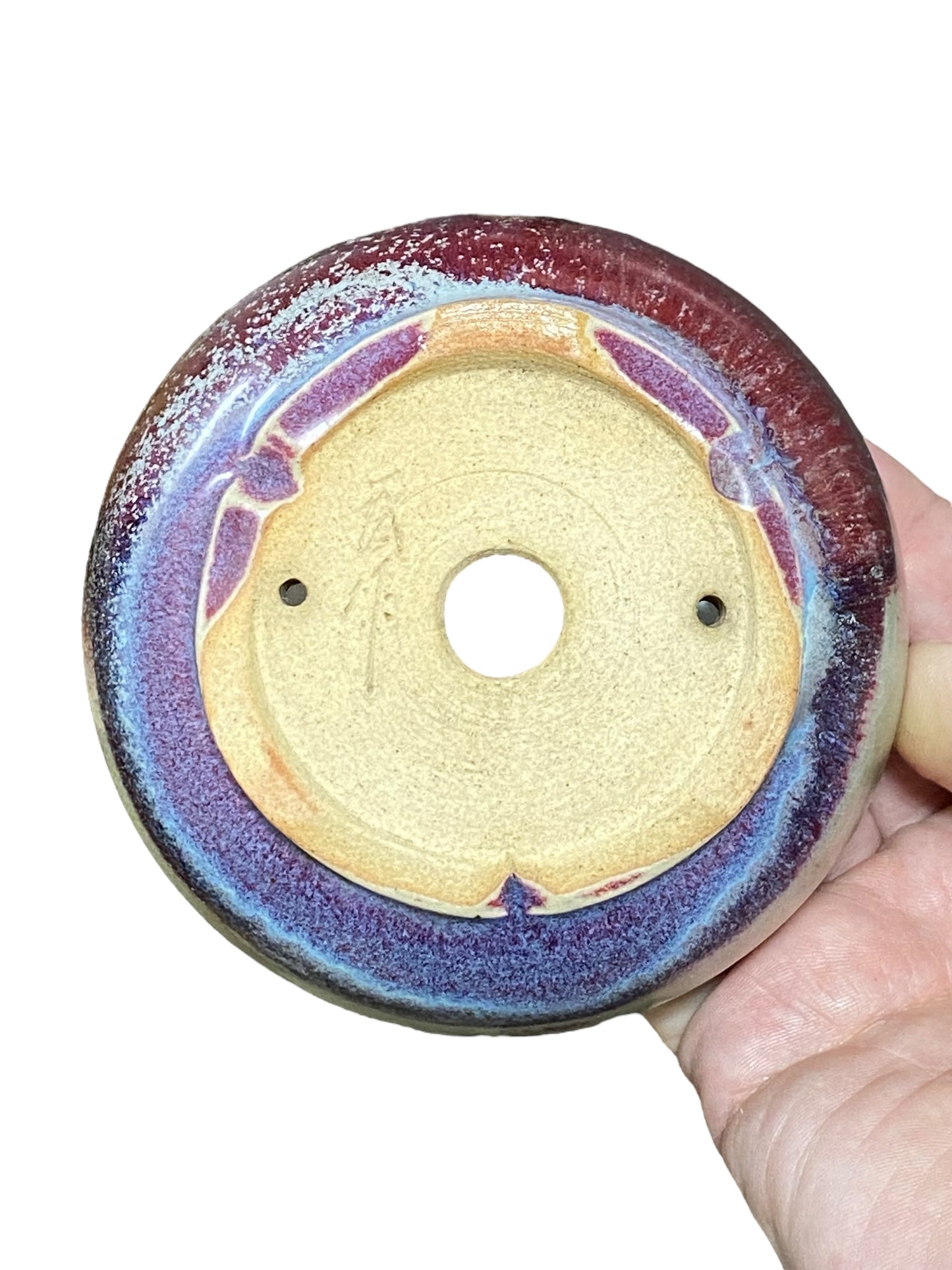 Isso - Multicolor Glazed Bowl Bonsai or Accent Pot