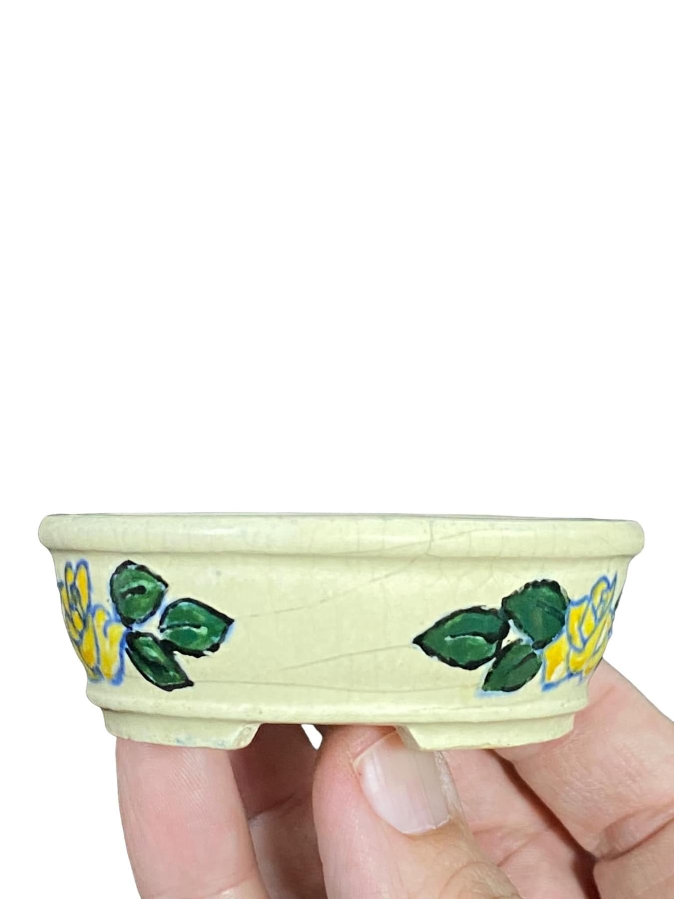 Ikegami - Painted Bowl Bonsai Pot (3-1/16" wide)