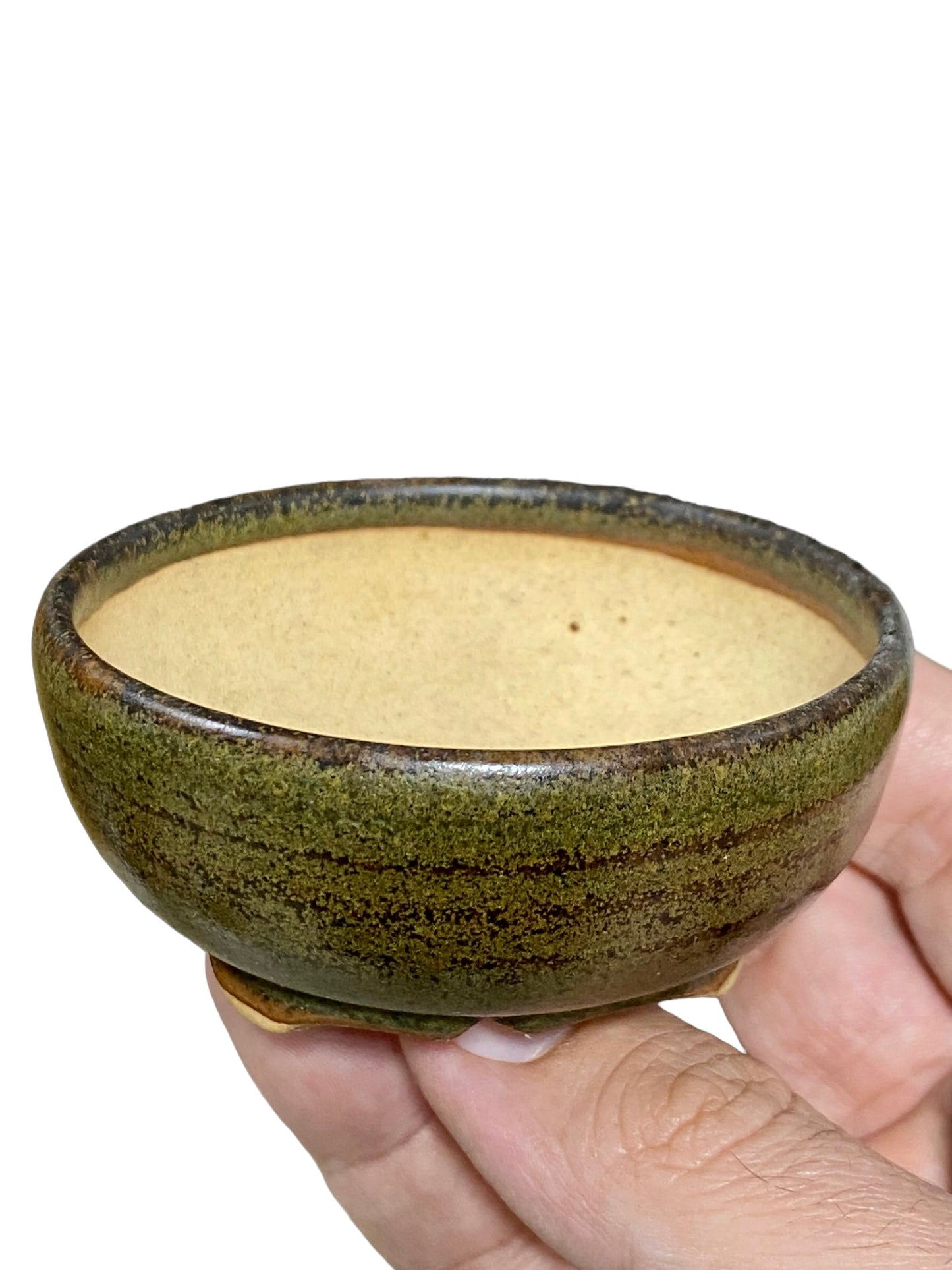 Isso - Glazed Bowl Bonsai or Accent Pot (3-1/16" wide)
