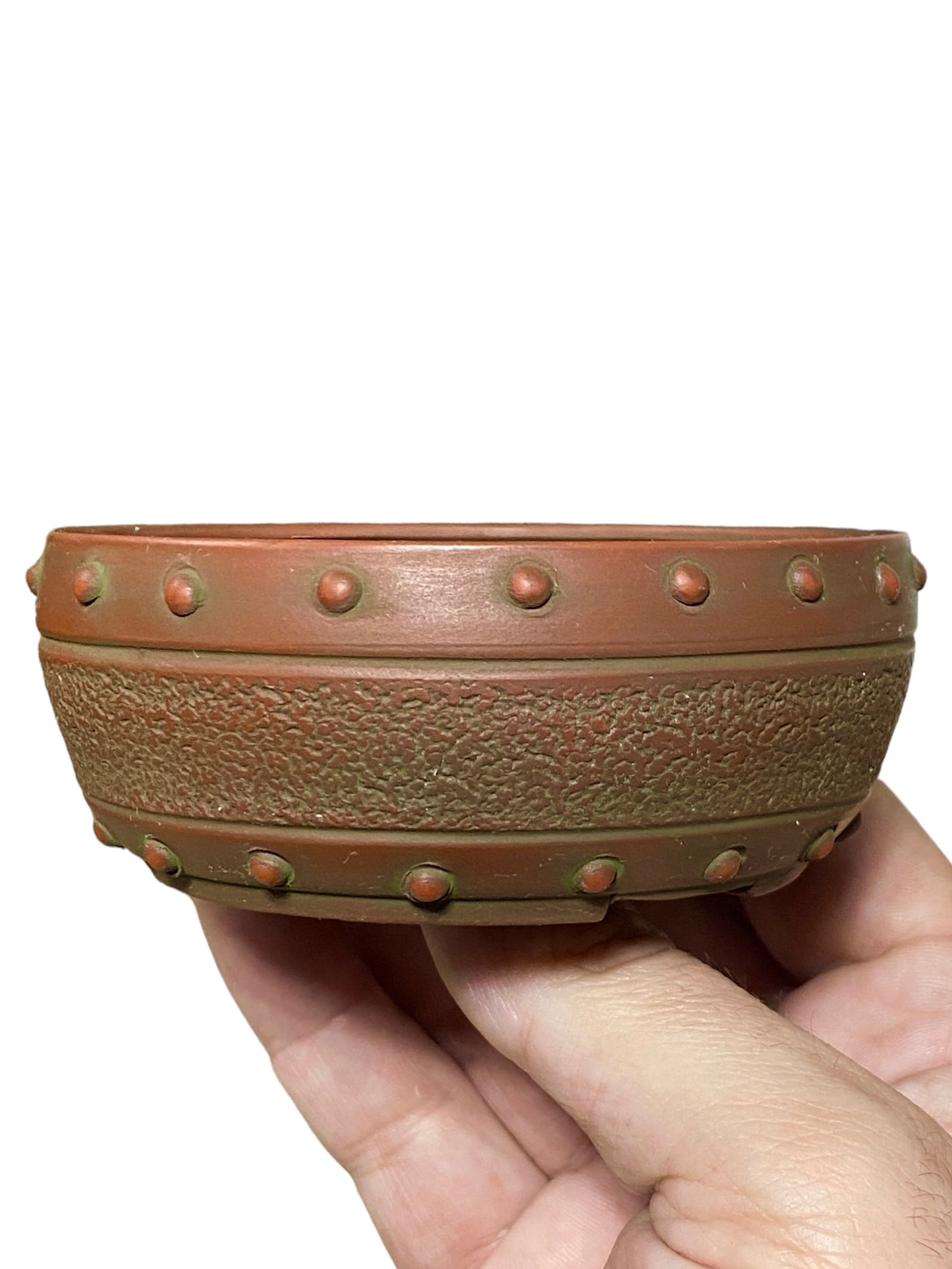 Bigei - New Beaded Drum Style Bonsai Pot (4" wide)
