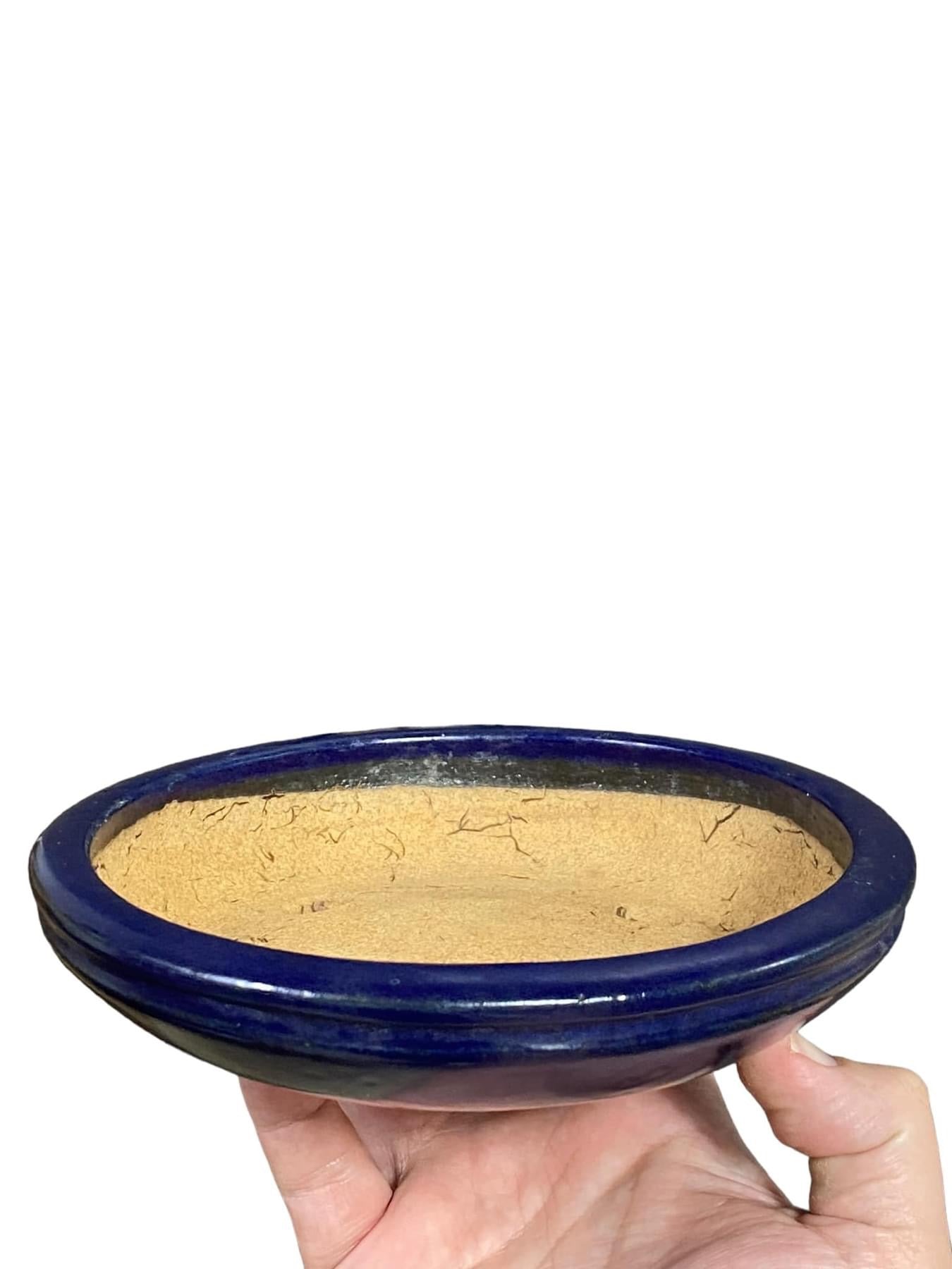 Hattori - Rare Older Blue Bowl Bonsai Pot