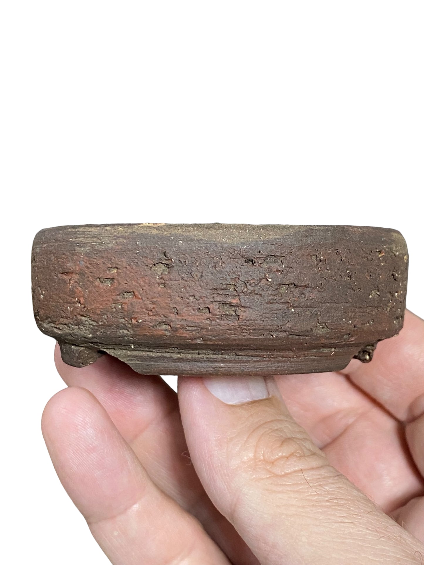 Shuho - Unglazed Footed Round Bonsai Pot (2-78/" wide)