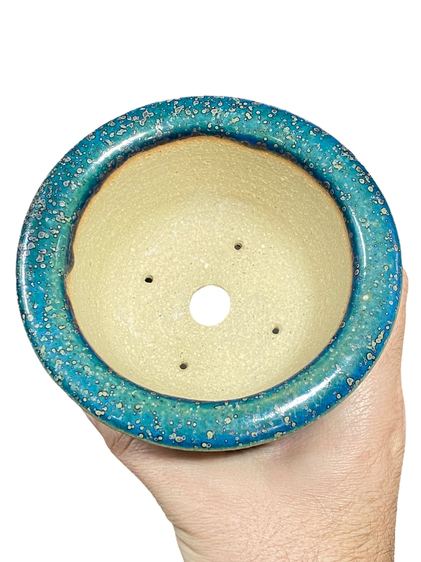 Koyo - Classic Oribe Glazed Banded Bowl Bonsai Pot