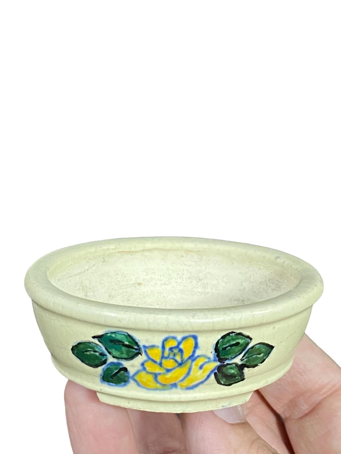 Ikegami - Painted Bowl Bonsai Pot (3-1/16" wide)