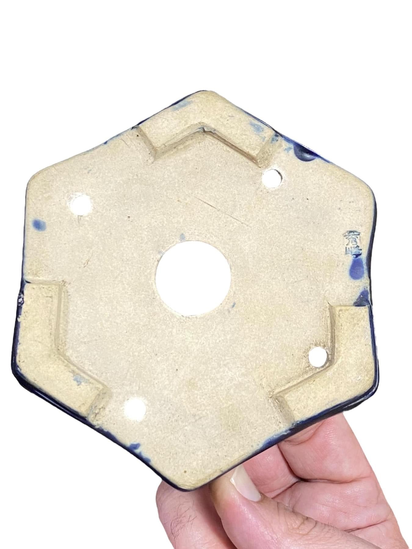 Koho - Handmade Hexagon Bonsai Pot (4-1/2” wide)