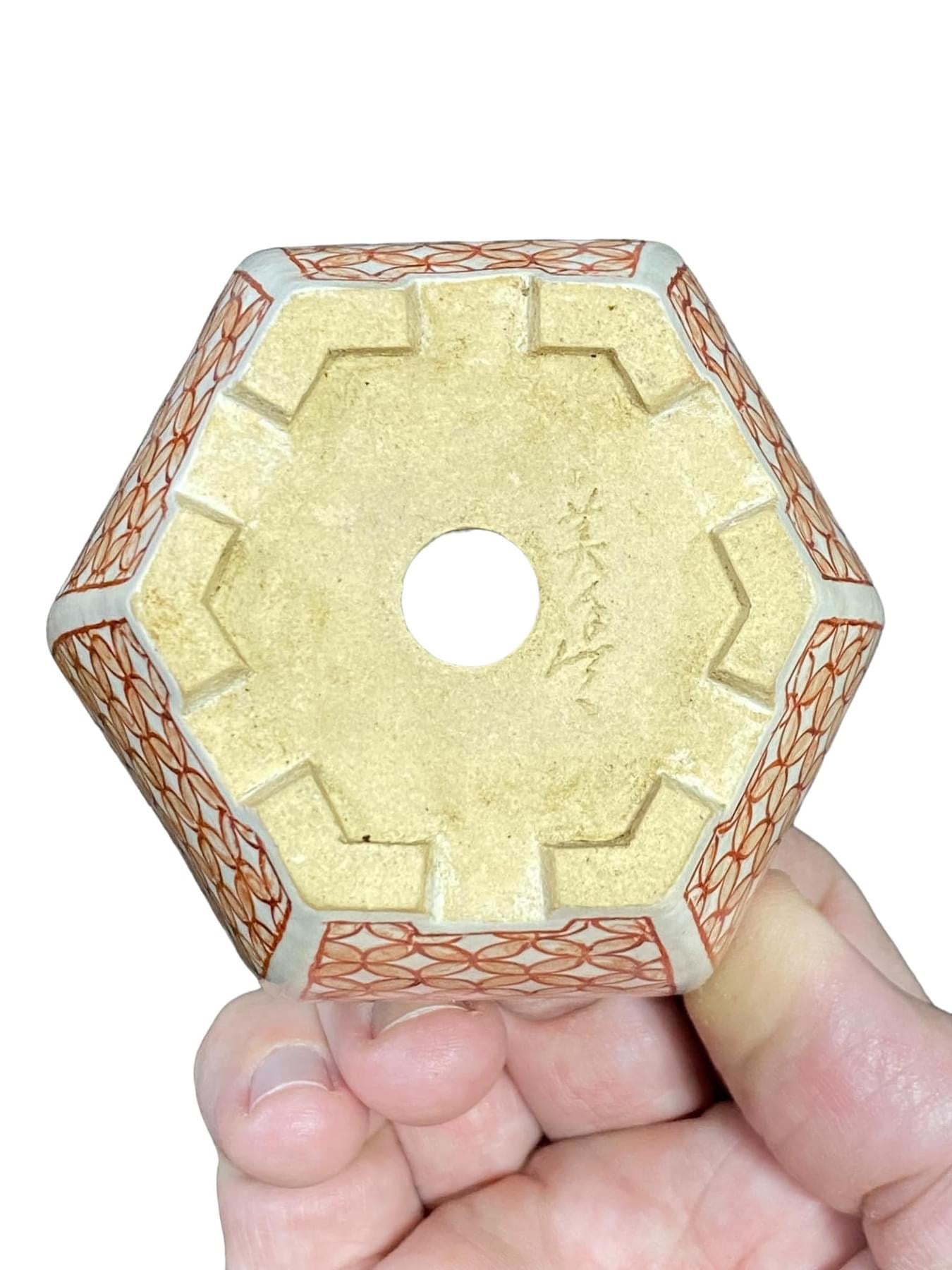 Ikegami - Painted Bonsai Pot (2-15/16" wide)