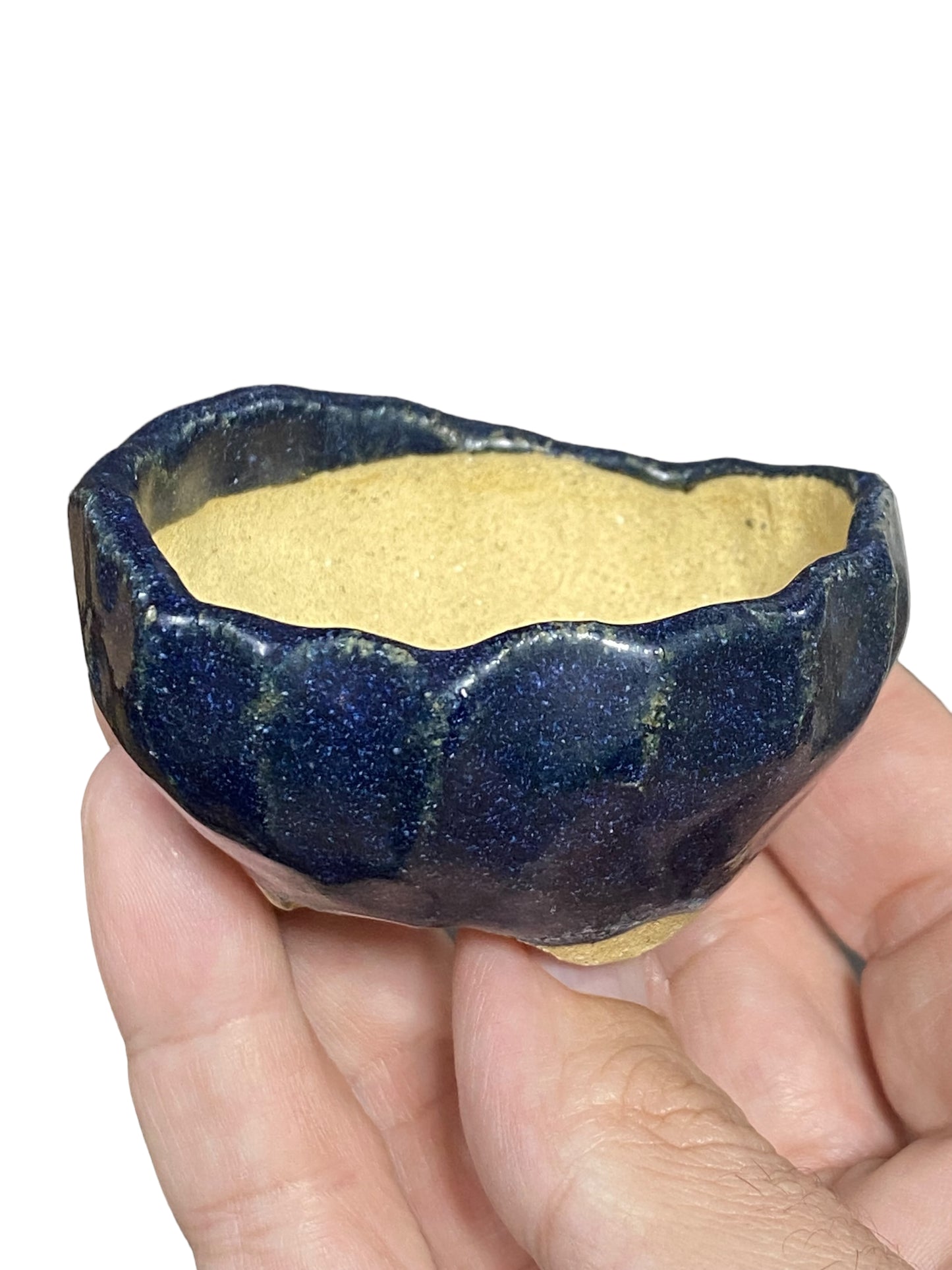 Housen - Ruri Blue Glazed Bowl Bonsai or Accent Pot (2-5/8" wide)