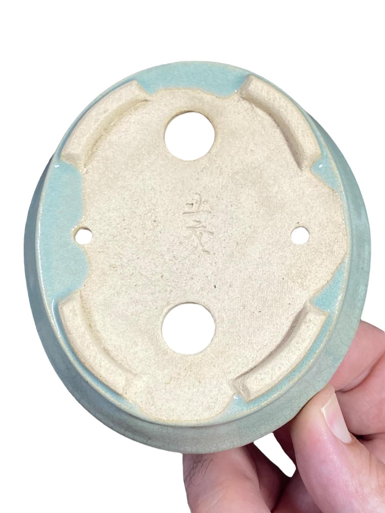 Dokou - Crackle Glazed Bonsai or Accent Pot (4-1/4” wide)