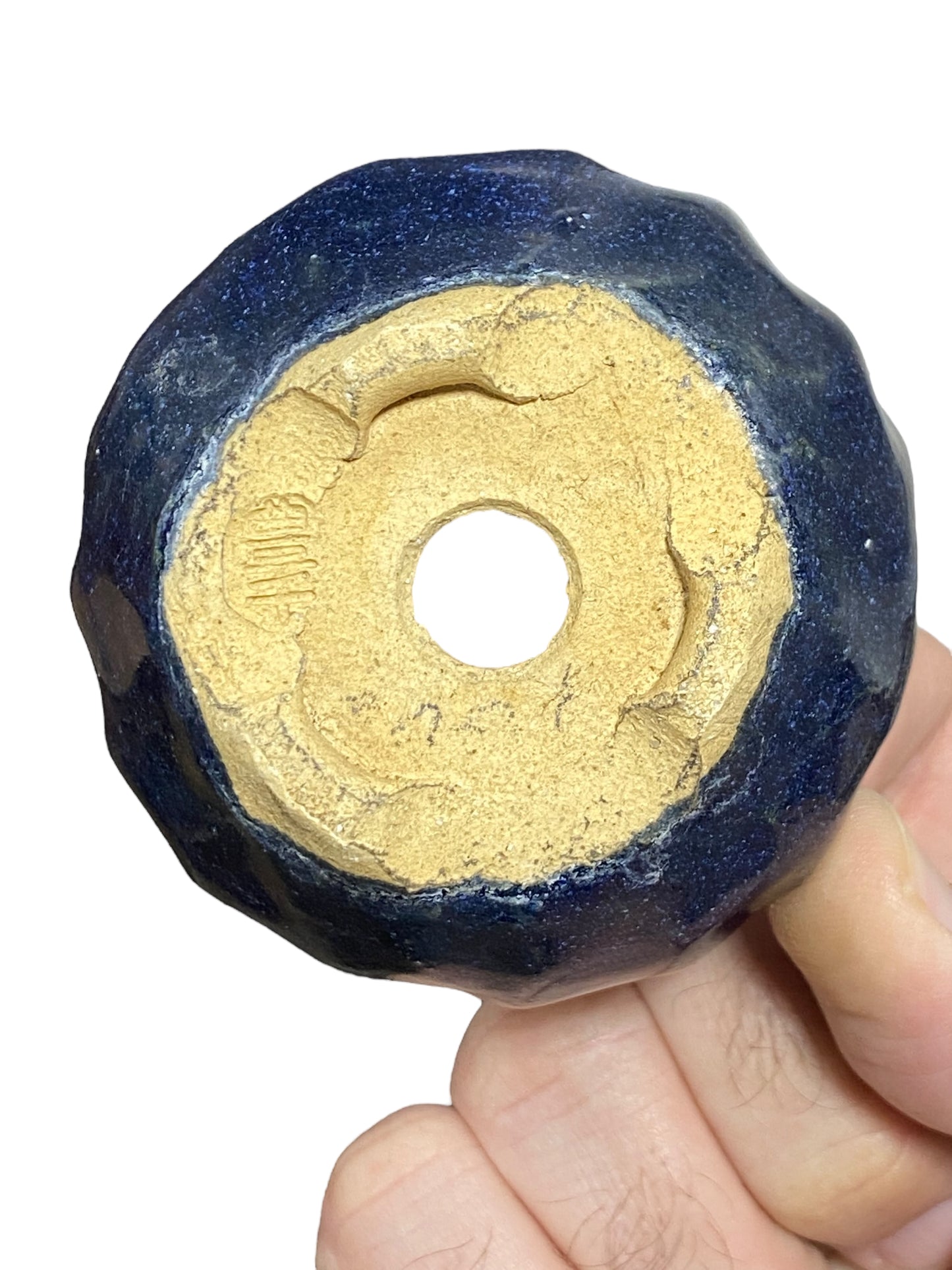 Housen - Ruri Blue Glazed Bowl Bonsai or Accent Pot (2-5/8" wide)