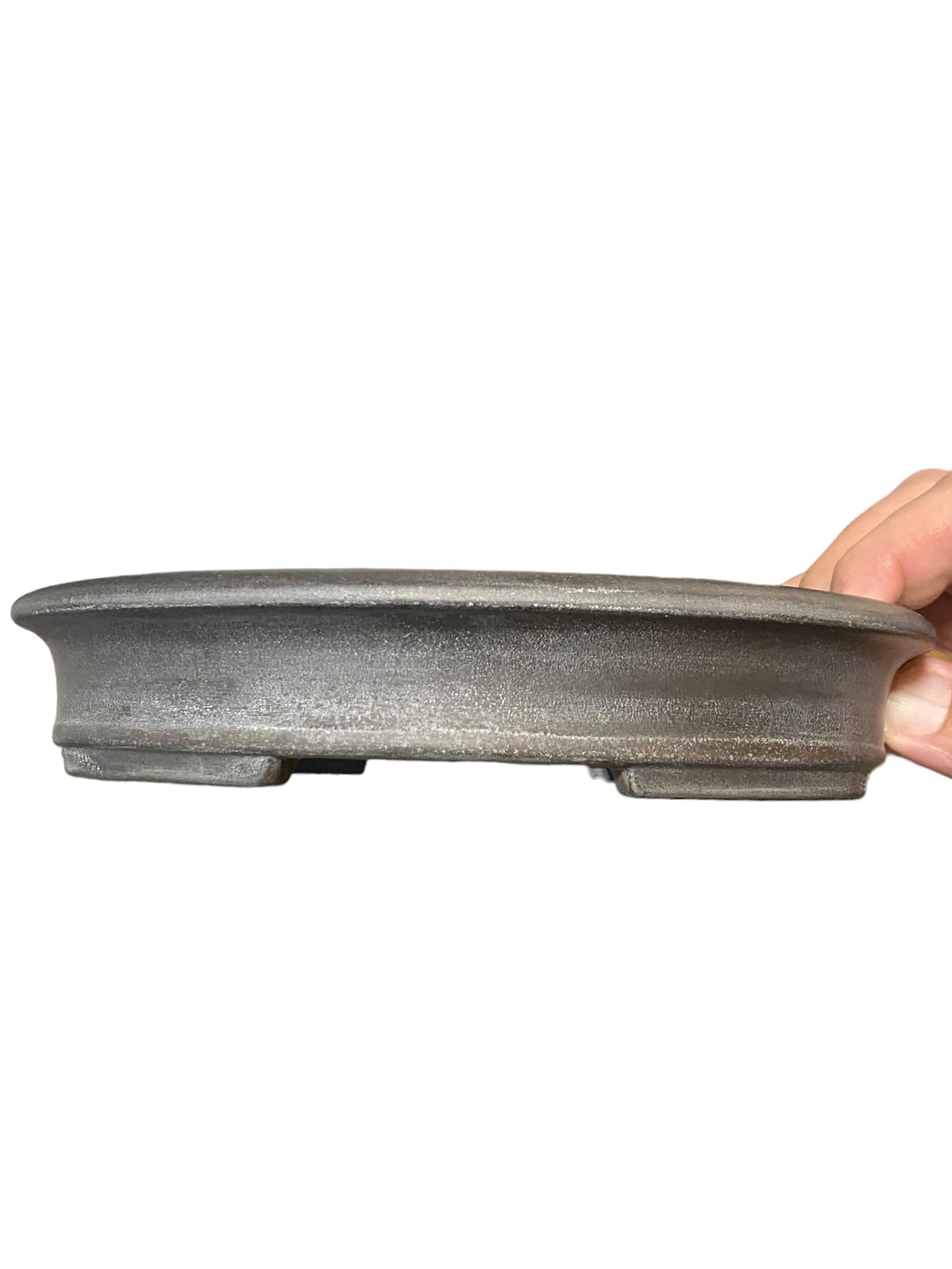 Bigei - Rare Black Clay Oval Bonsai Pot