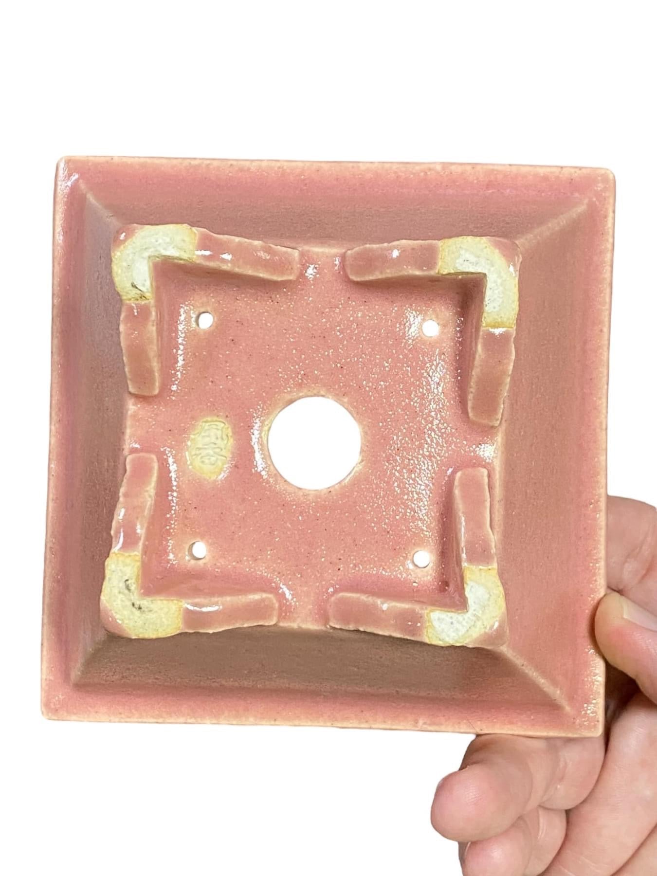 Kiyoshi Kiowai “Fuka” - Glazed Semi Cascade Bonsai Pot (5-1/16” wide)