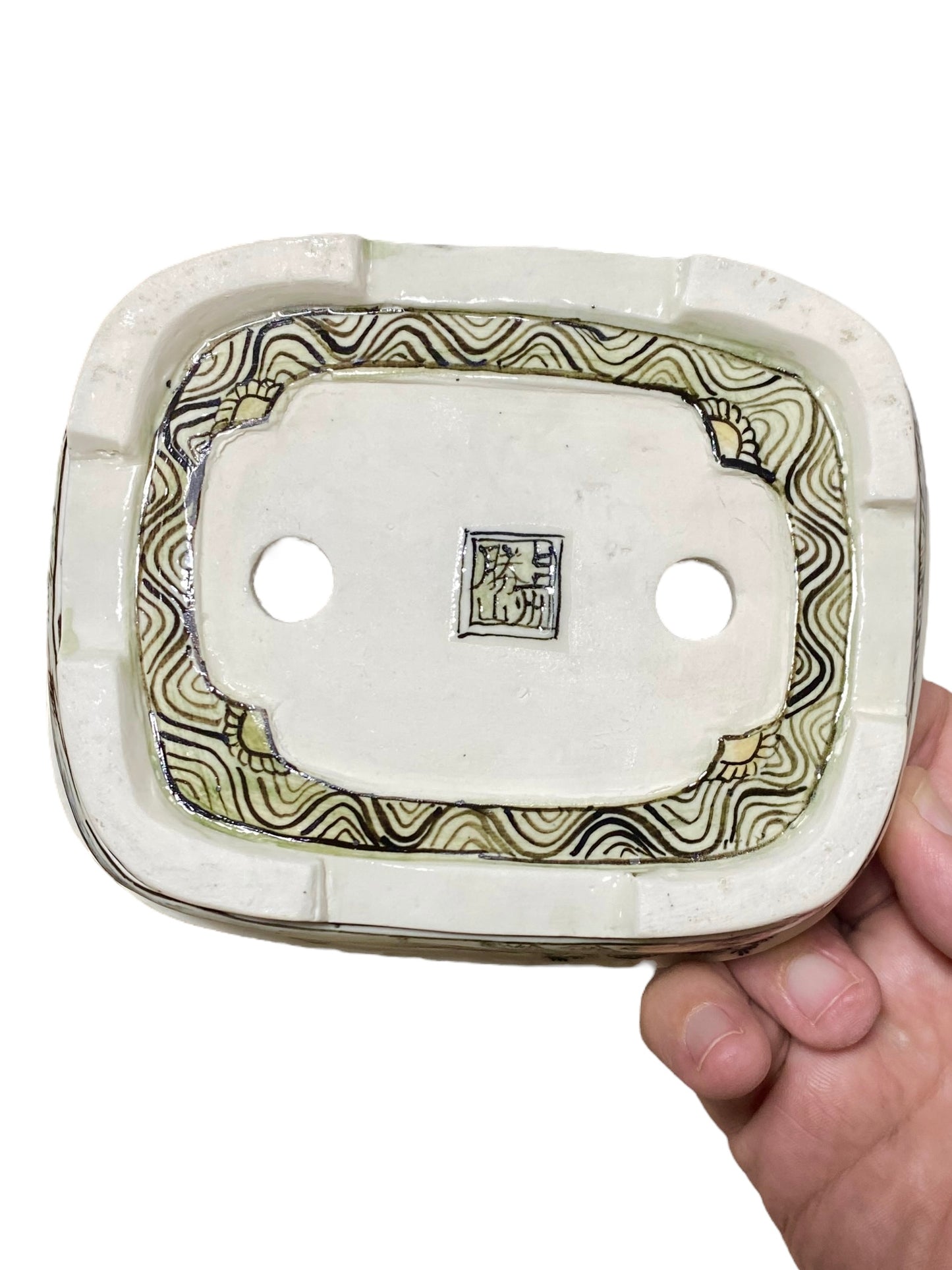Joshu Katsuyama - Stellar Multi-Scene Painted Bonsai Pot (5-13/16" wide)