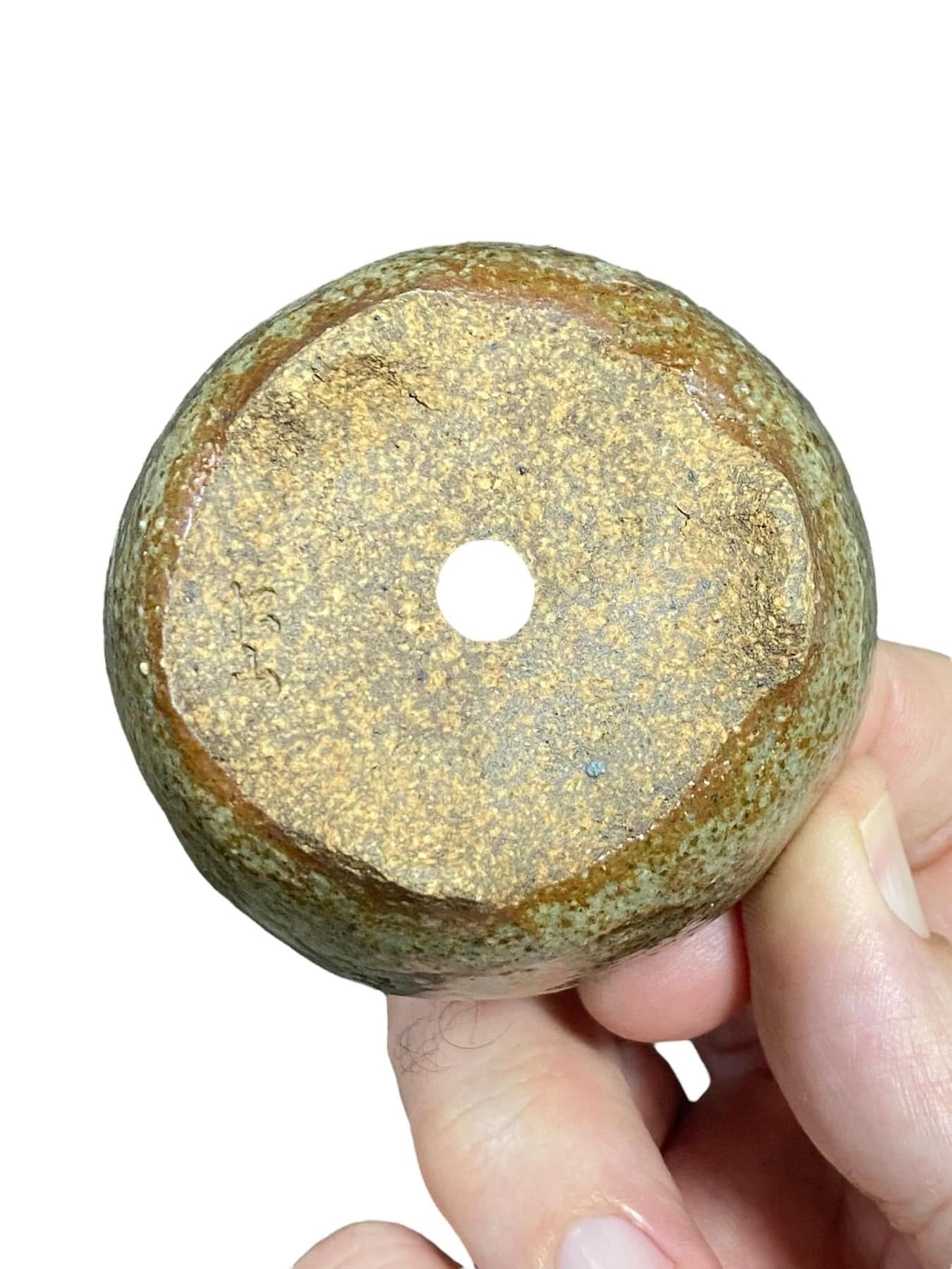 Mituyama - Old Glazed Bonsai Pot (2-3/8" wide)