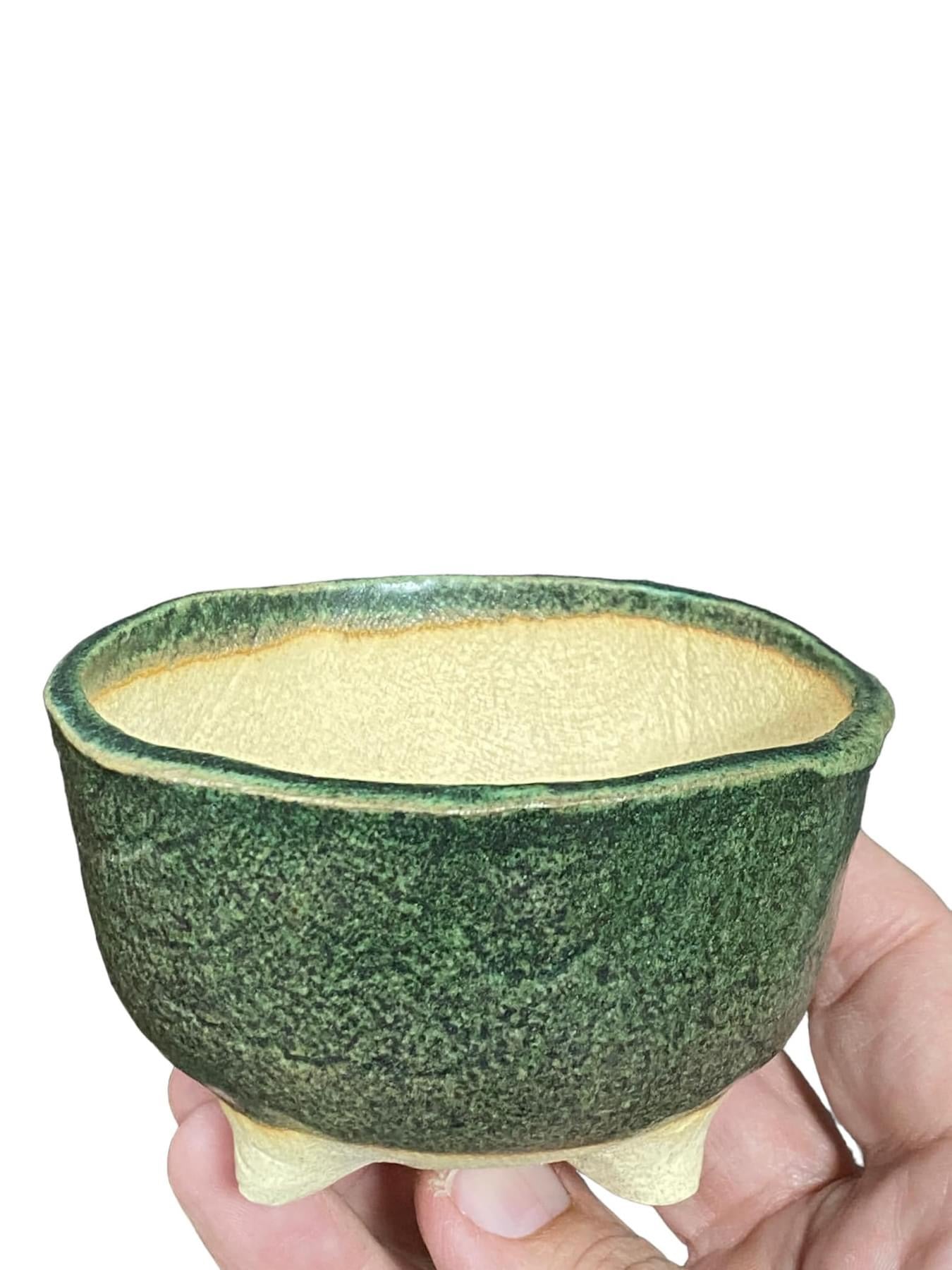 Shoseki - Glazed Footed Bowl Bonsai or Accent Pot