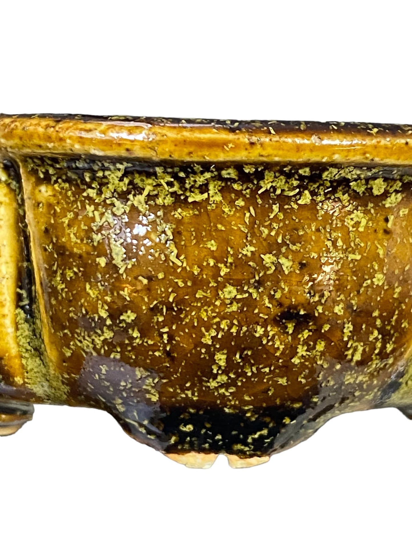 Kiyoshi Kiowai “Fuka” - Stellar Gold Glazed Mokko Bonsai Pot (2-7/8" wide)