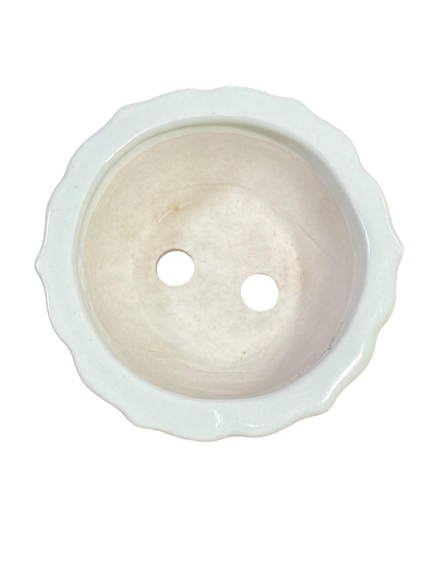 Chinese- Transferware Round Accent Pot (2-13/16" wide)