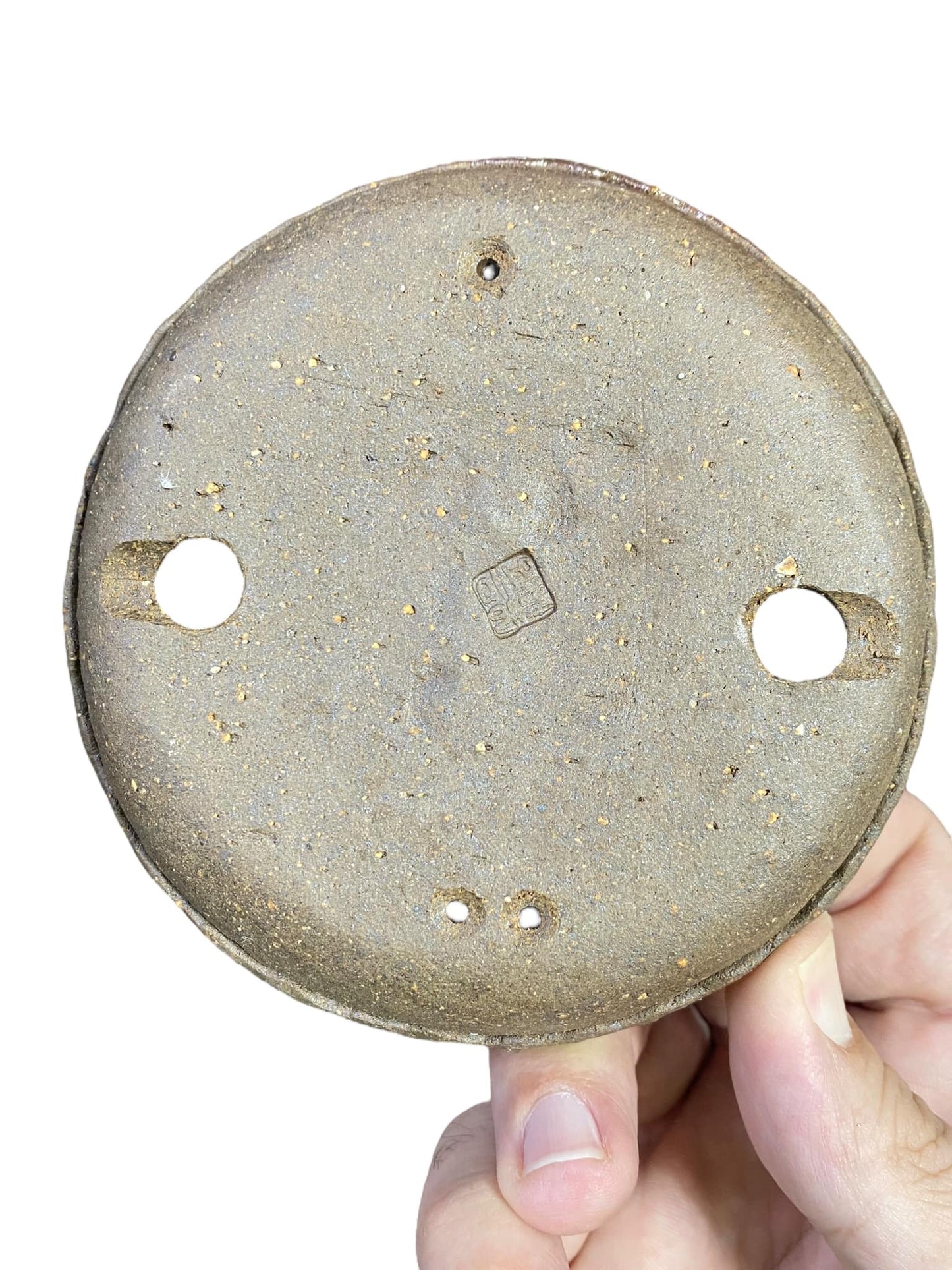 Syoju- Amazing Unglazed Nanban/Shallow Bowl (4-3/8" wide)