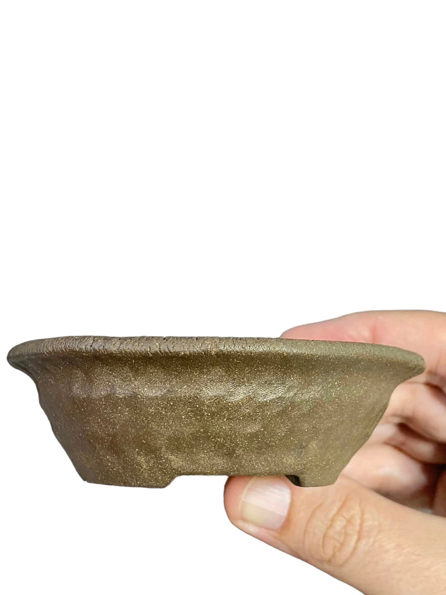 Jyakushi - Rare Old Pinched Bowl Bonsai Pot (4-1/16" wide)