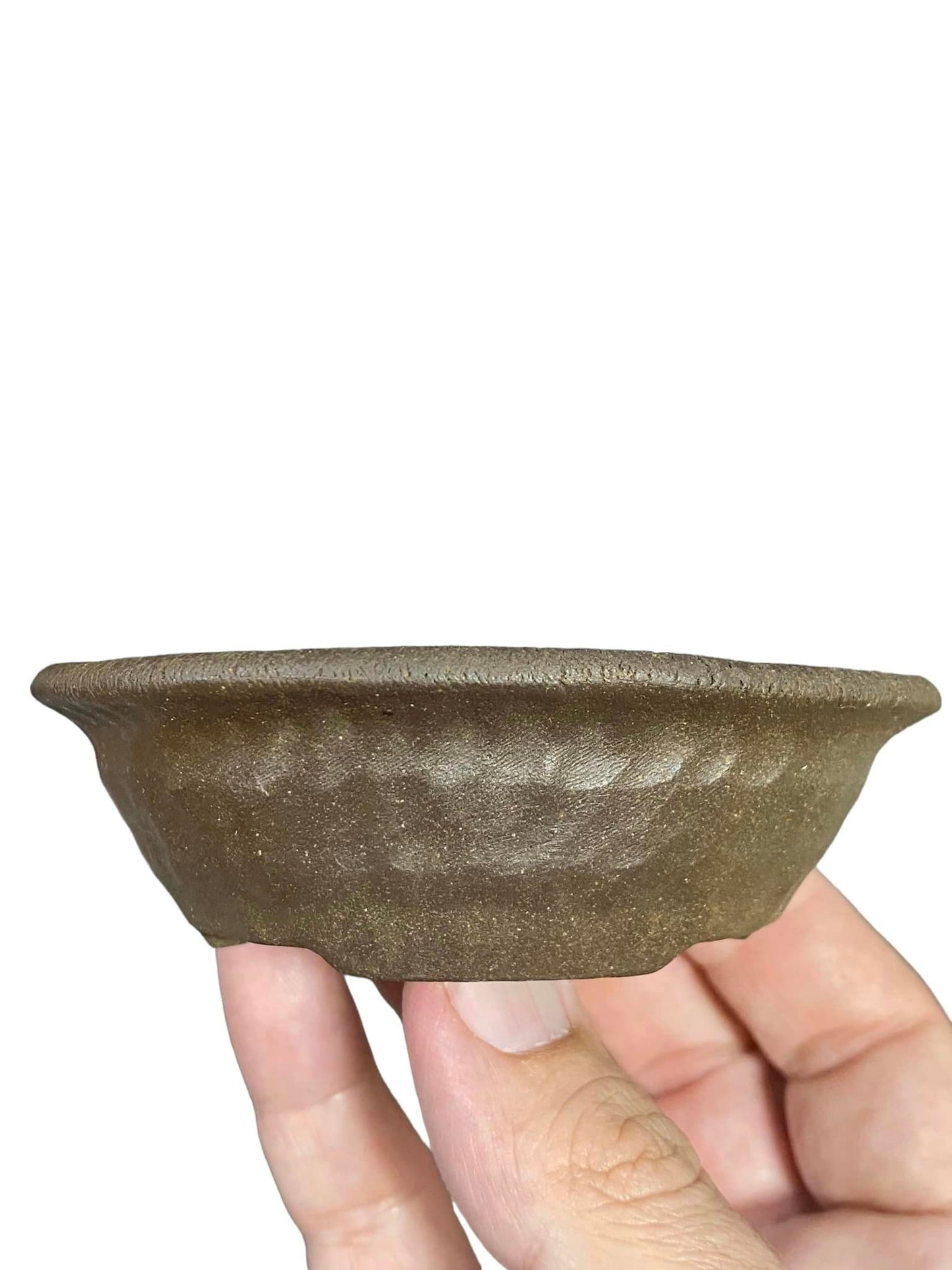 Jyakushi - Rare Old Pinched Bowl Bonsai Pot (4-1/16" wide)