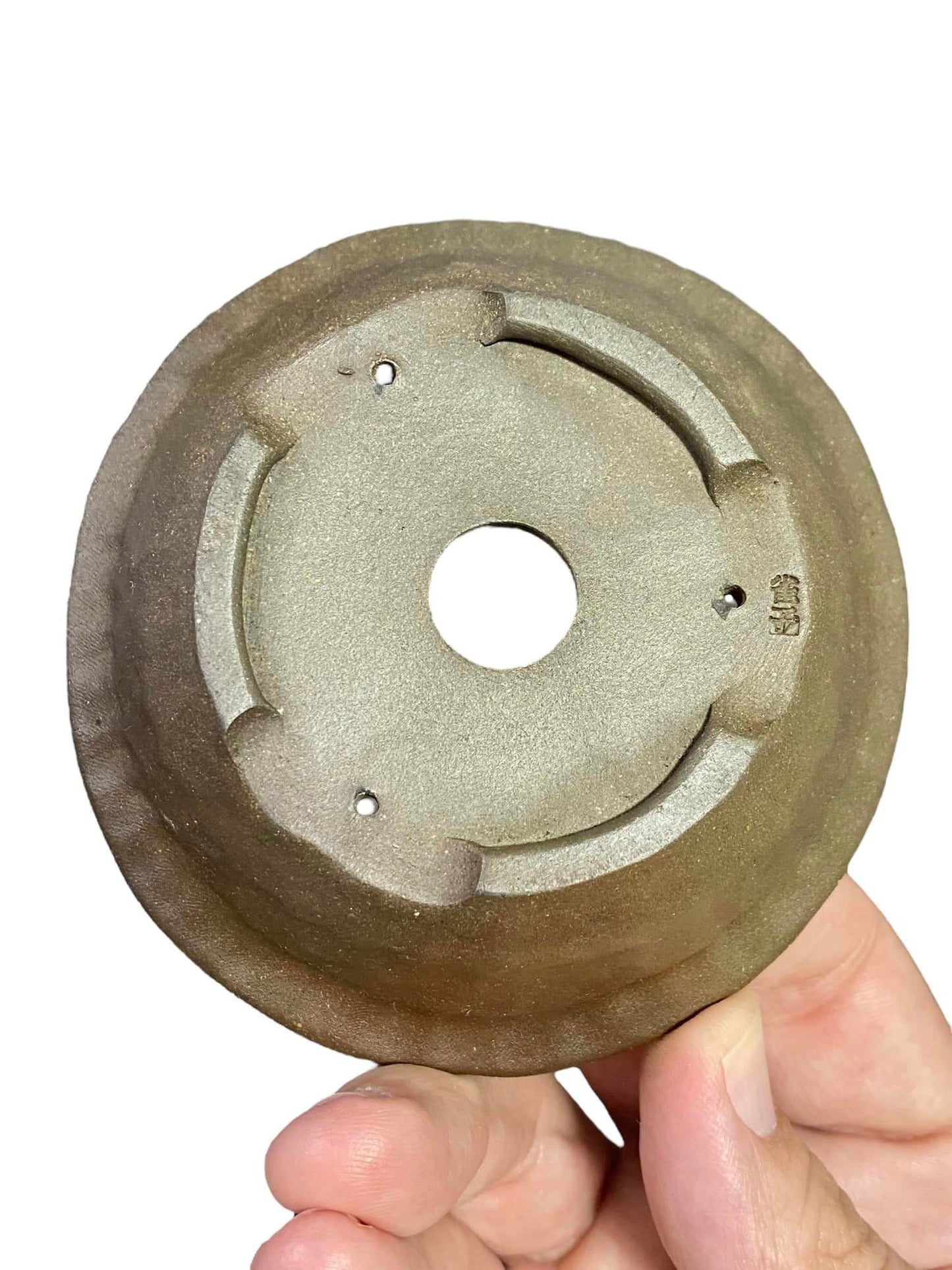 Jyakushi - Rare Old Pinched Bowl Bonsai Pot (4-1/16" wide)