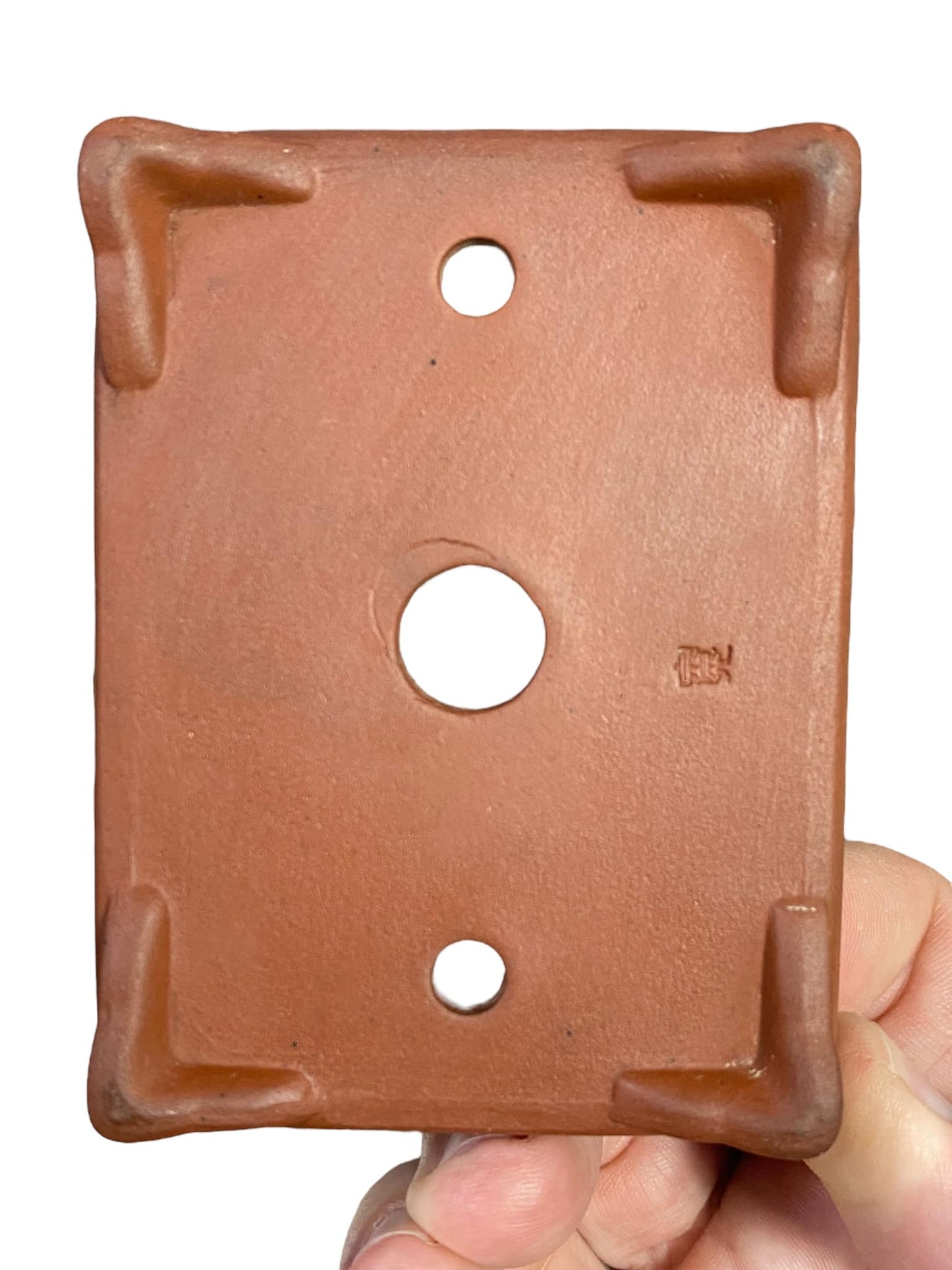 Senkou- Old Footed Rectangle Bonsai Pot (3-3/4" wide)