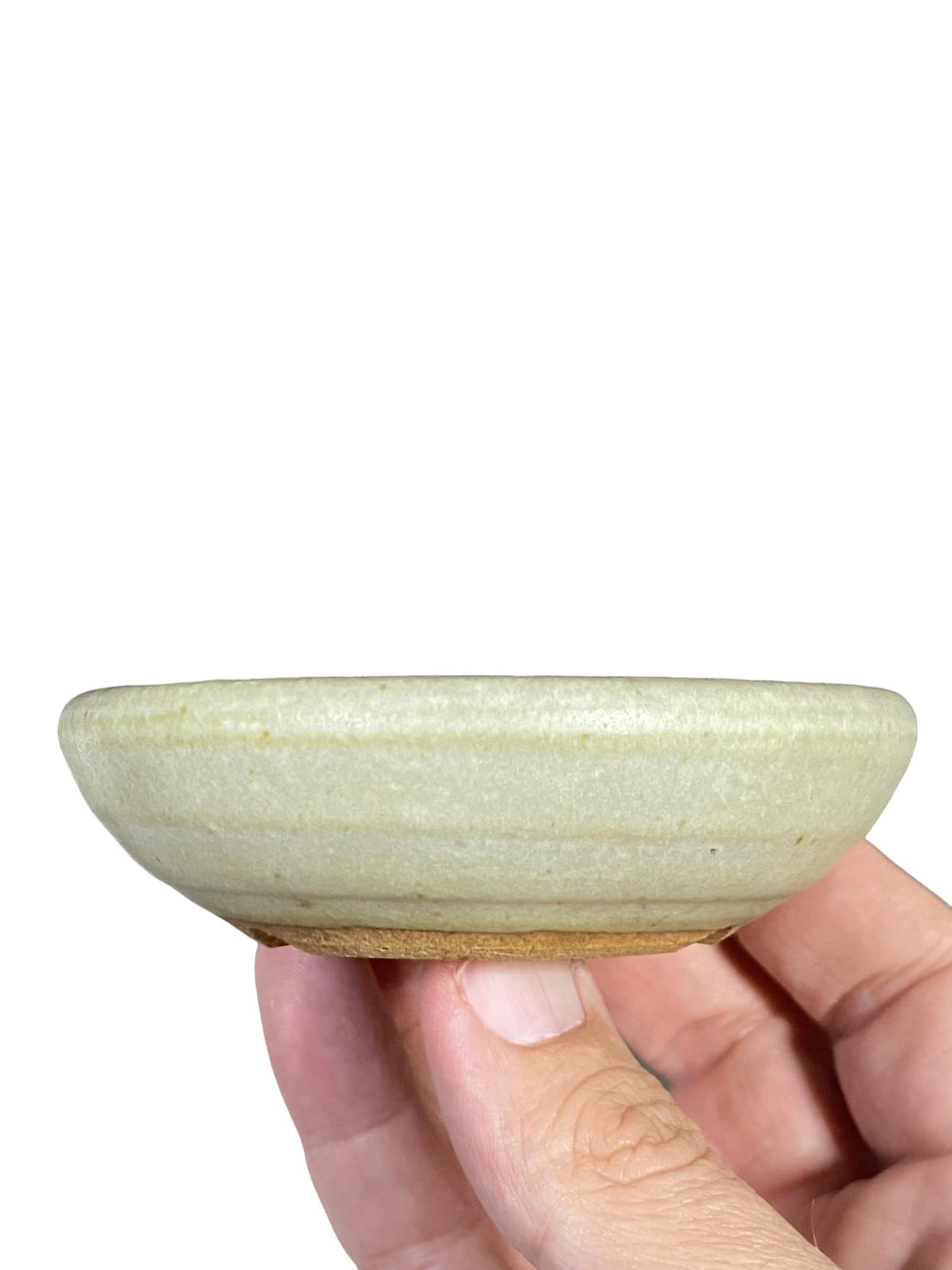 Japanese- Glazed Shallow Bowl Bonsai Pot (3-13/16" wide)