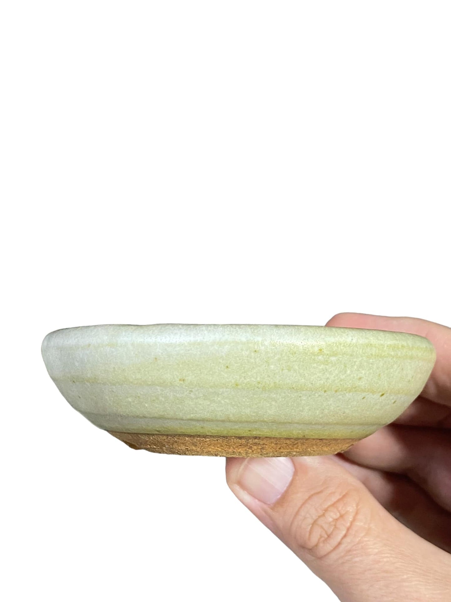Japanese- Glazed Shallow Bowl Bonsai Pot (3-13/16" wide)