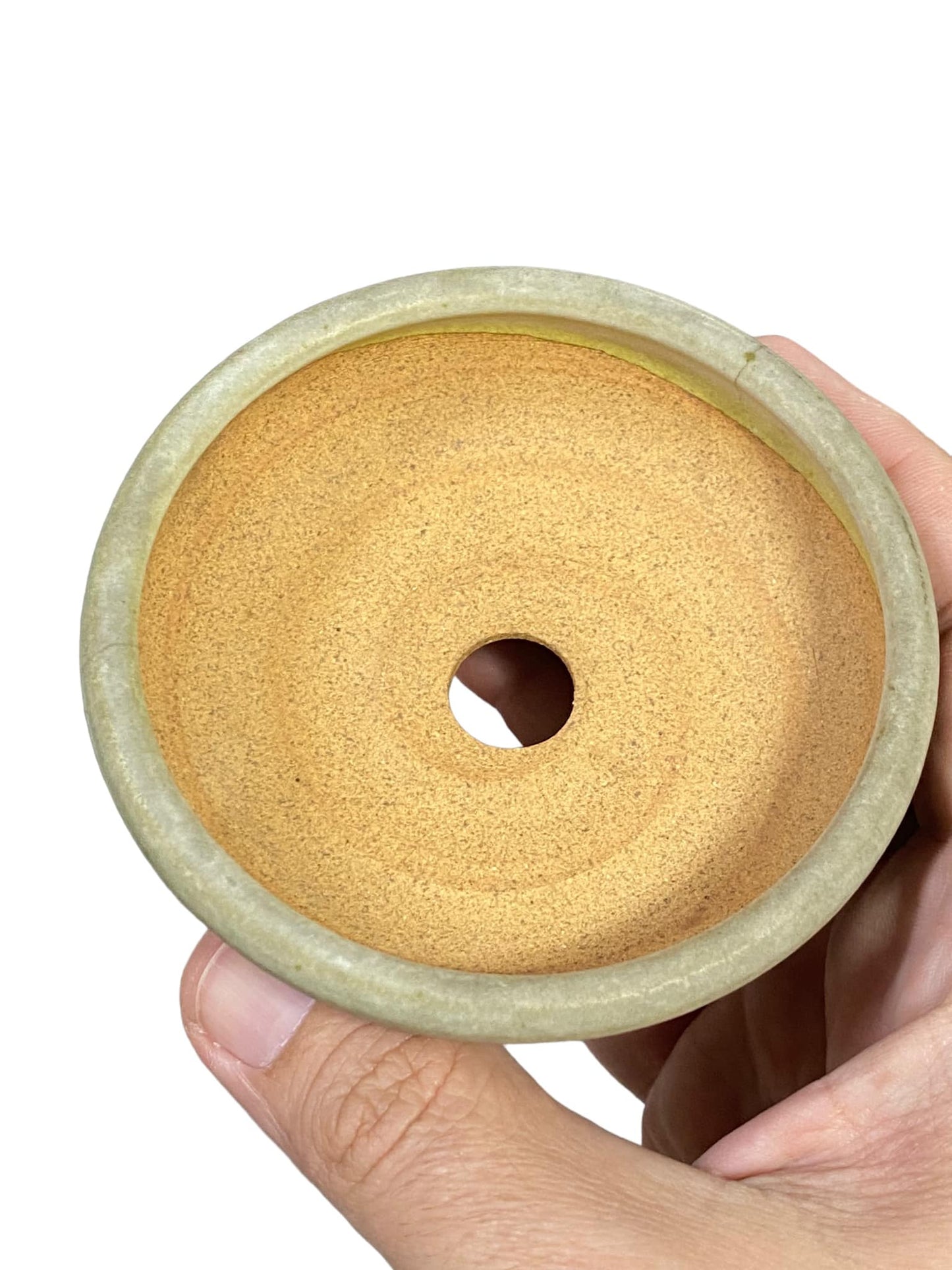 Japanese- Glazed Shallow Bowl Bonsai Pot (3-13/16" wide)
