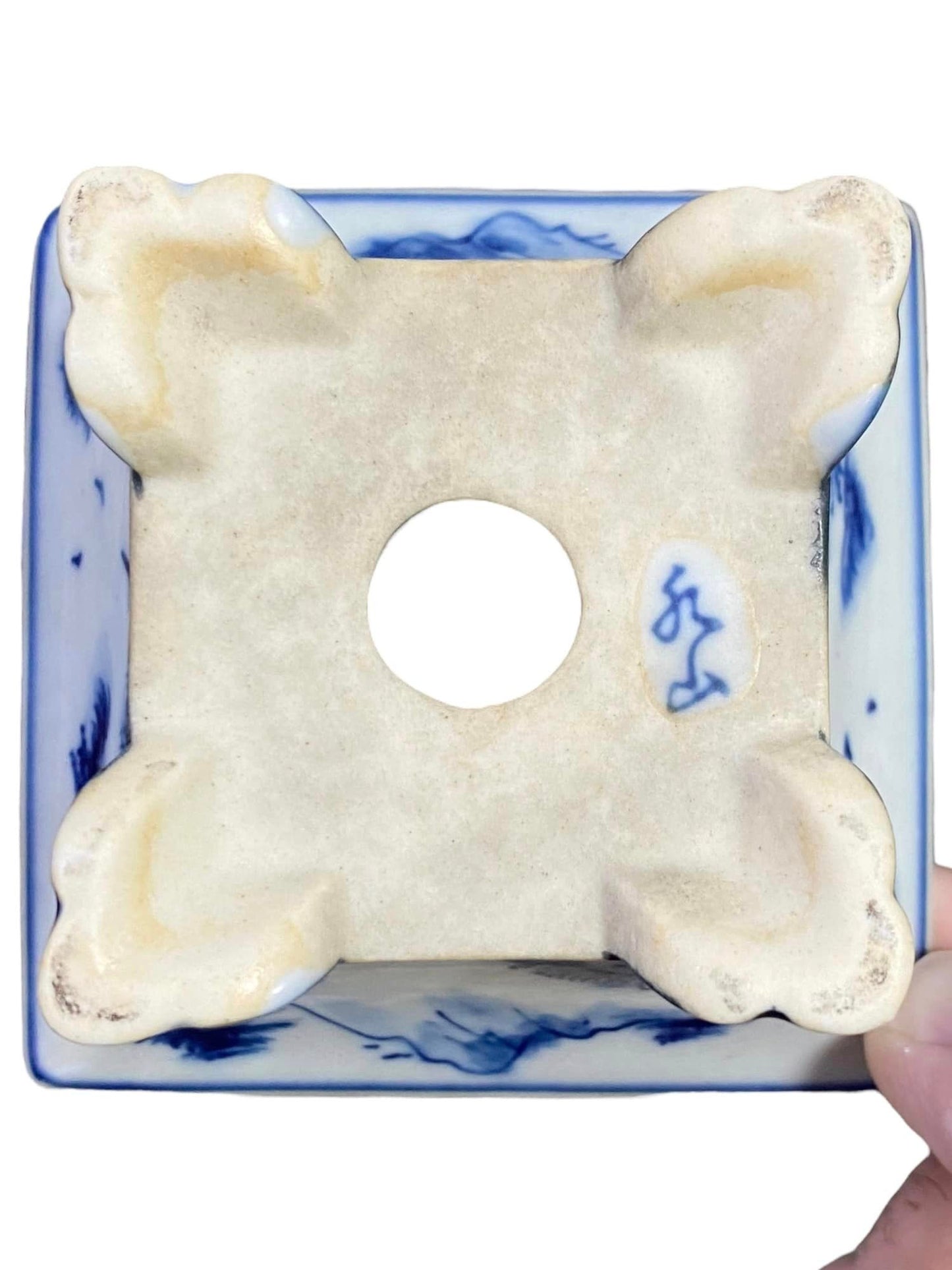 Teizan - Beautiful Scenic Semi-Cascade Bonsai Pot (3-1/8" wide)