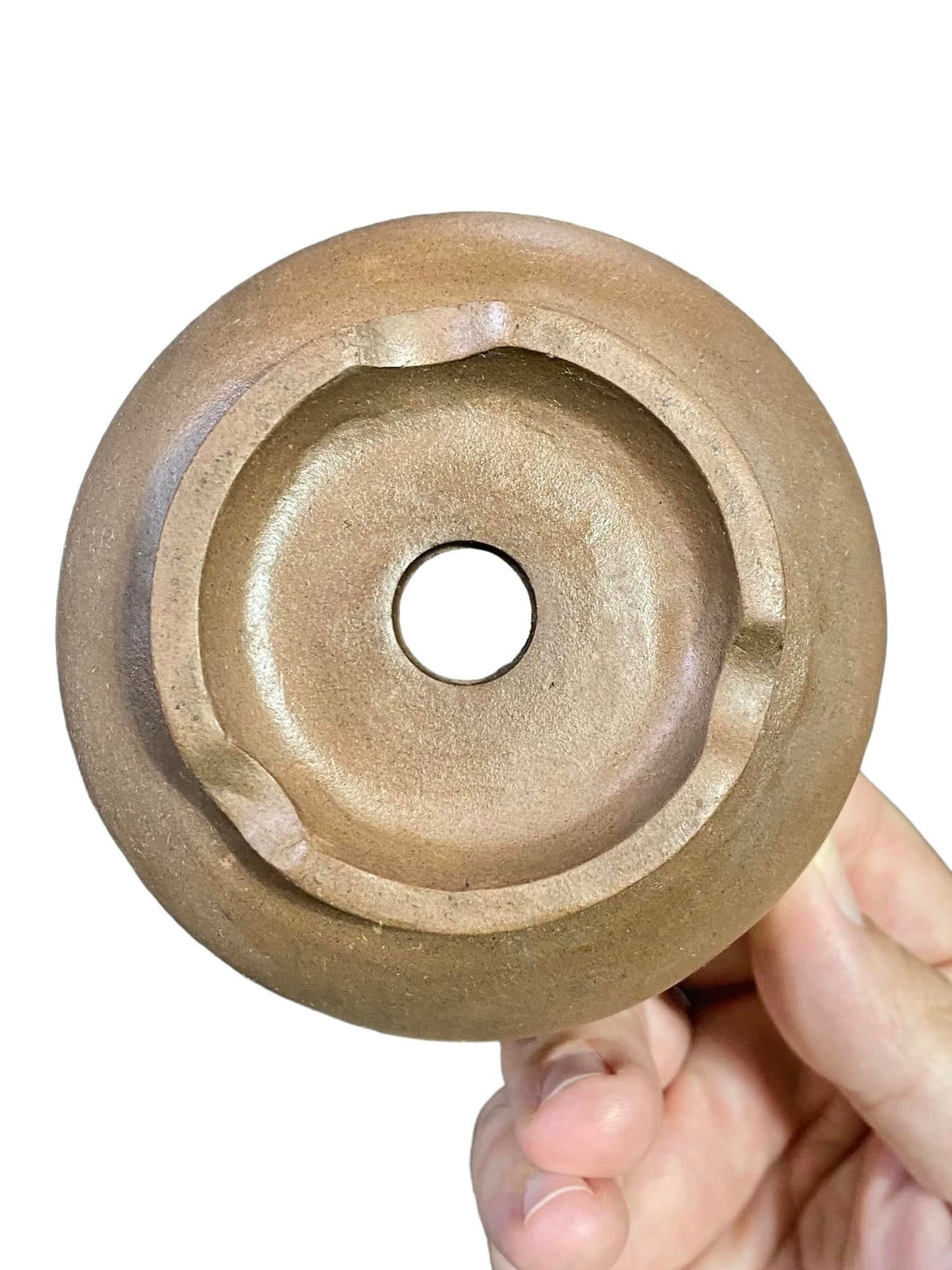 China- Old Banded Tulip Style Bonsai Pot (3-7/8" wide)