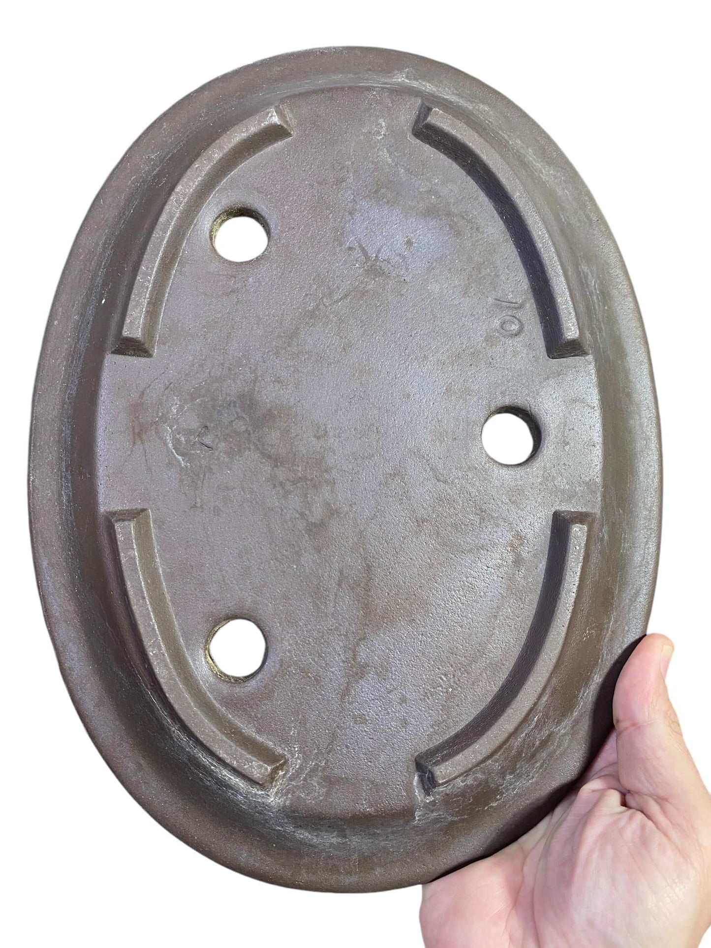 Japanese - Older Oval Bonsai Training Pots with Patina (12" wide)