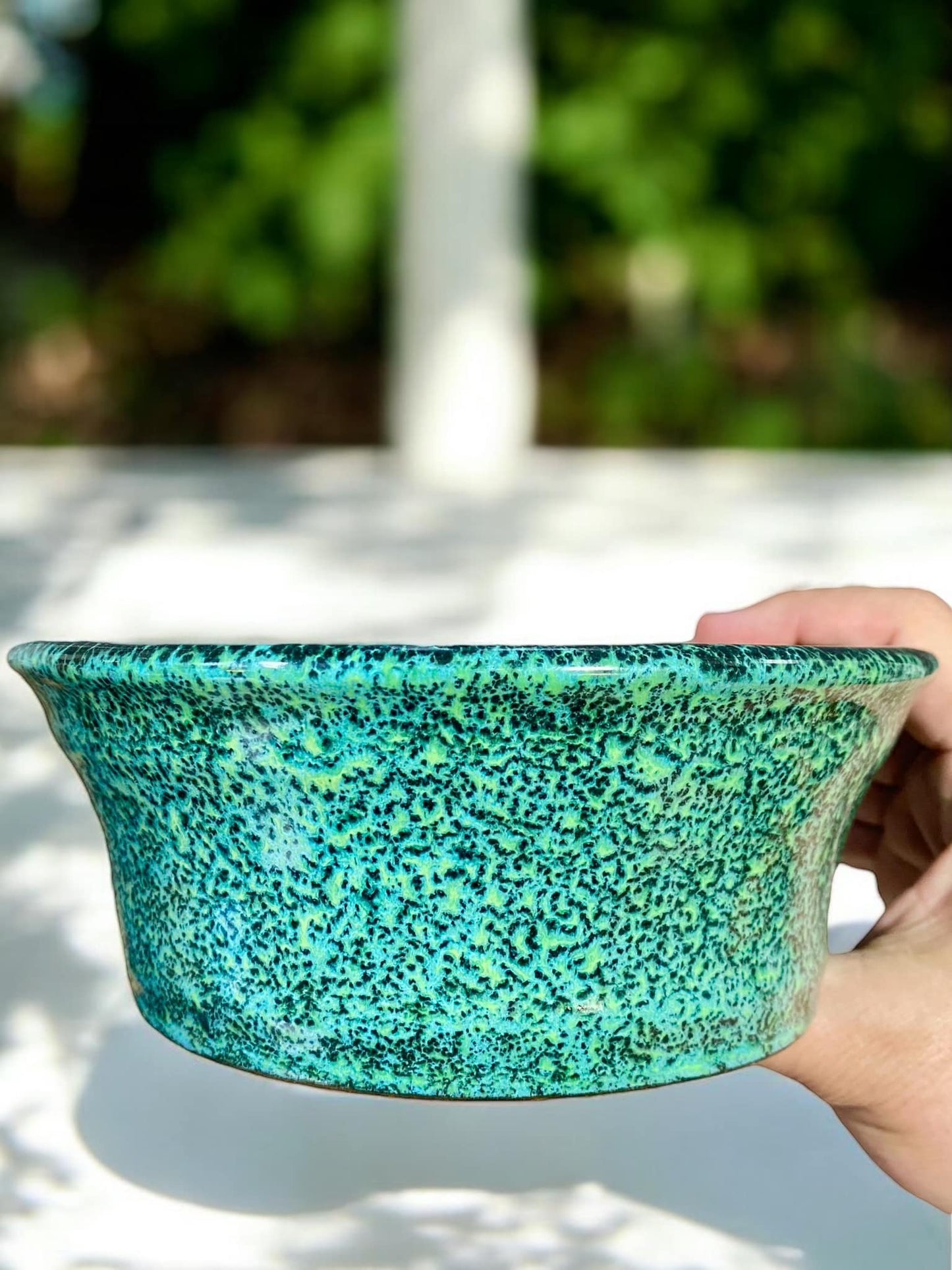 Shuho - Bright Glazed Bowl Bonsai Pot (7-1/8" wide)