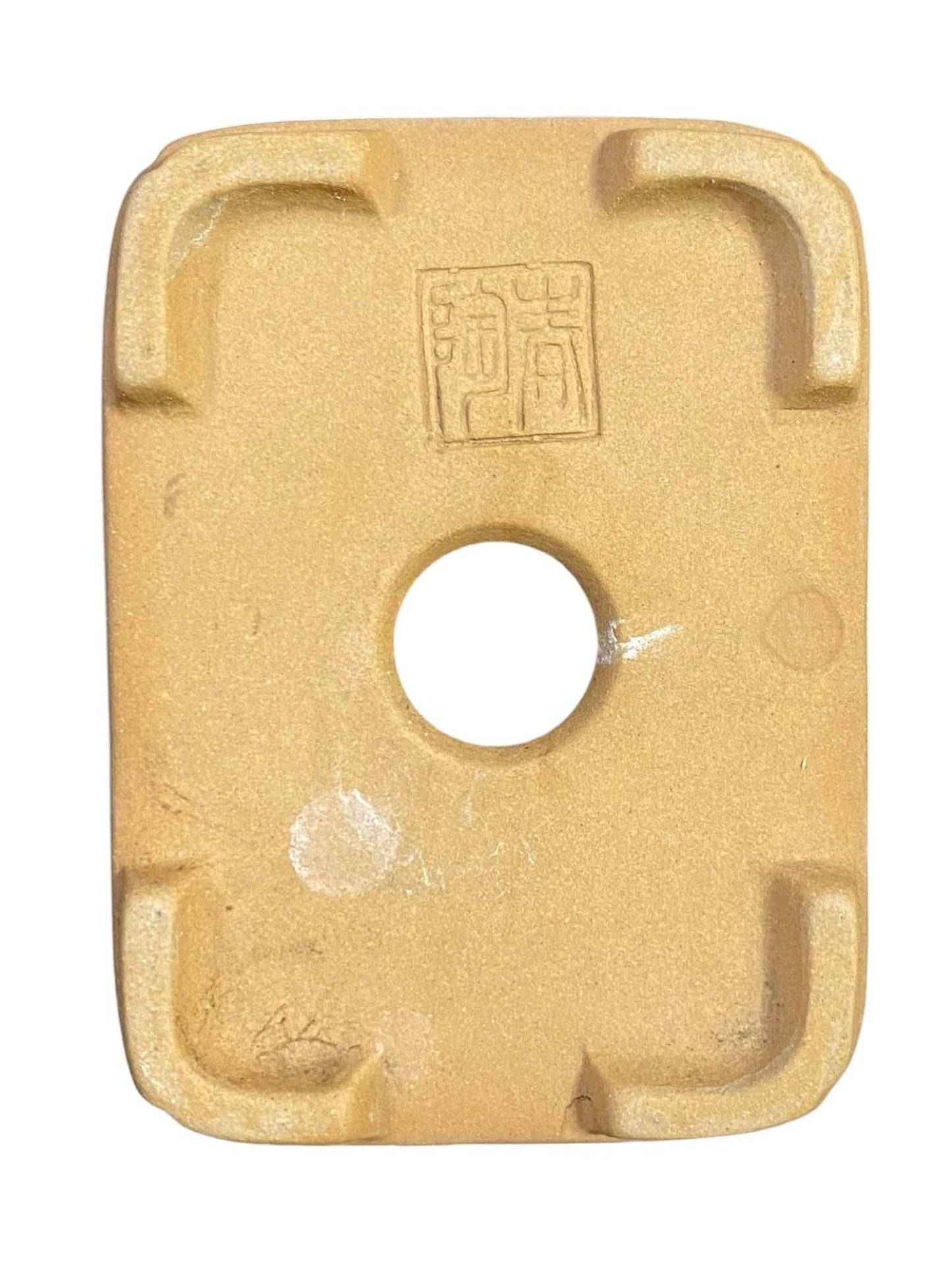 Shuntou - Lovely Teal Mame Rectangle Bonsai Pot (3-3/8" wide)