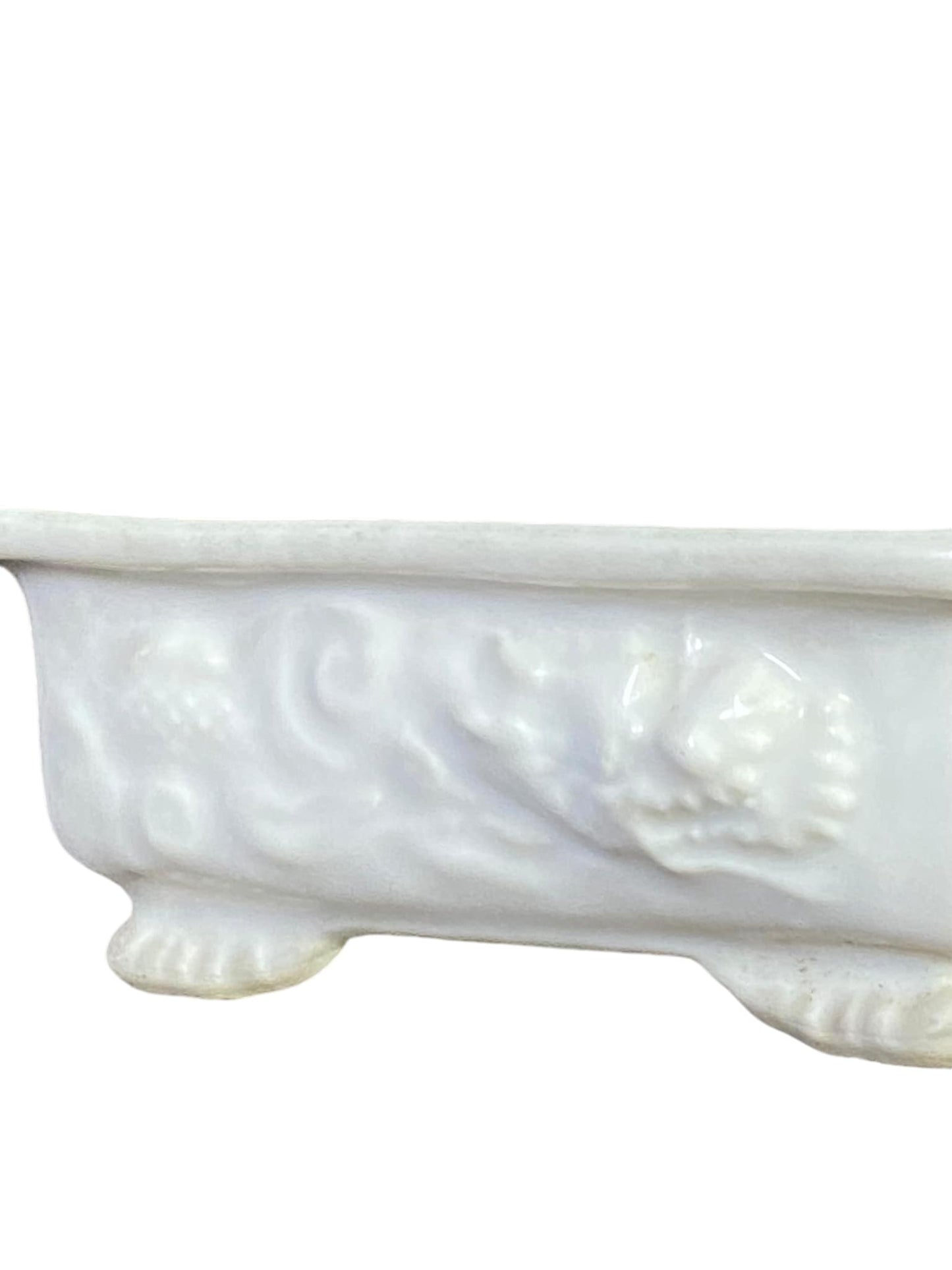 Teizan - Relief Carved Dragon Bonsai Pot (4-1/4" wide)