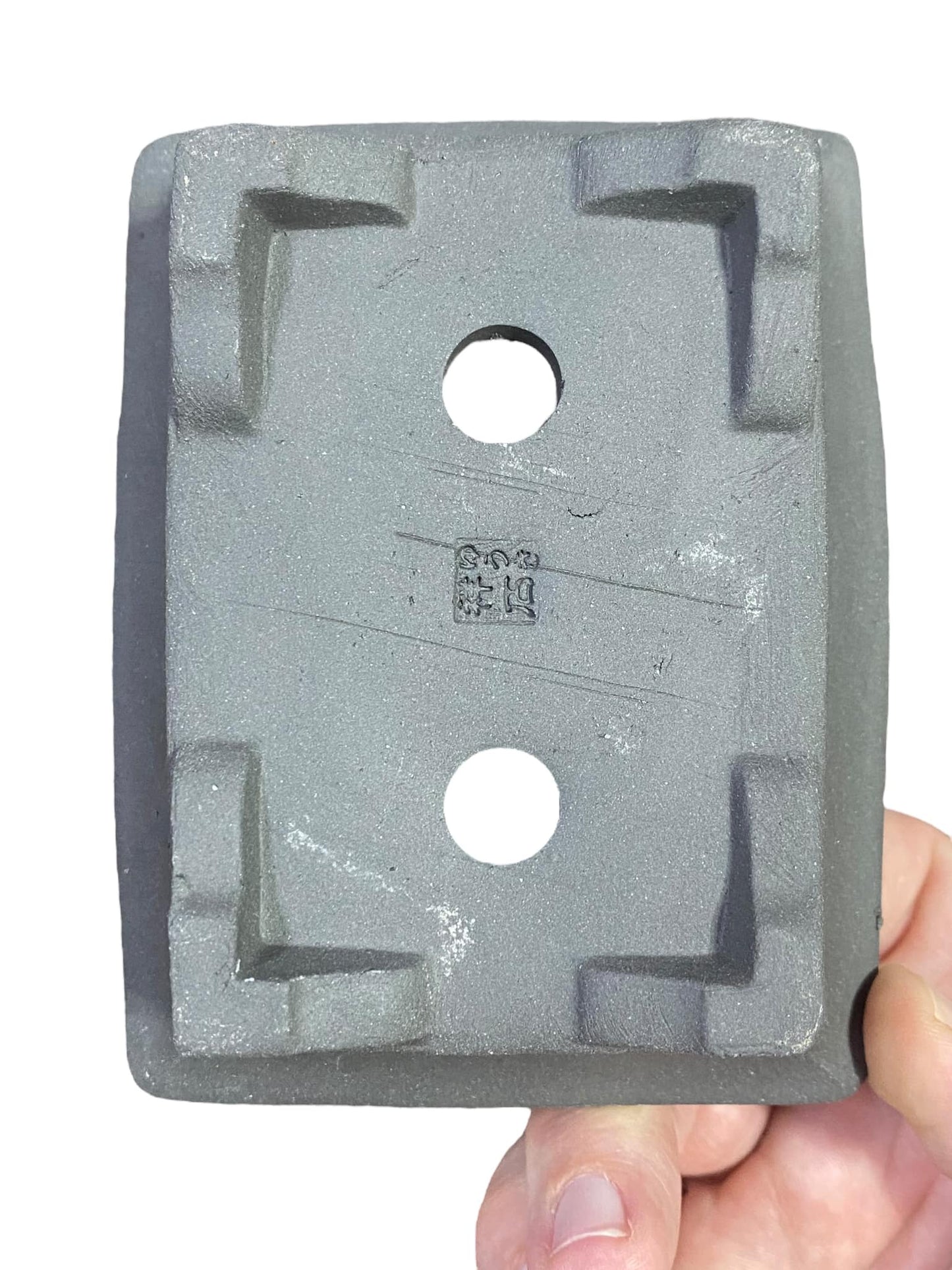 Shoseki - Unglazed Rectangle Style Bonsai Pot (4-15/16" wide)