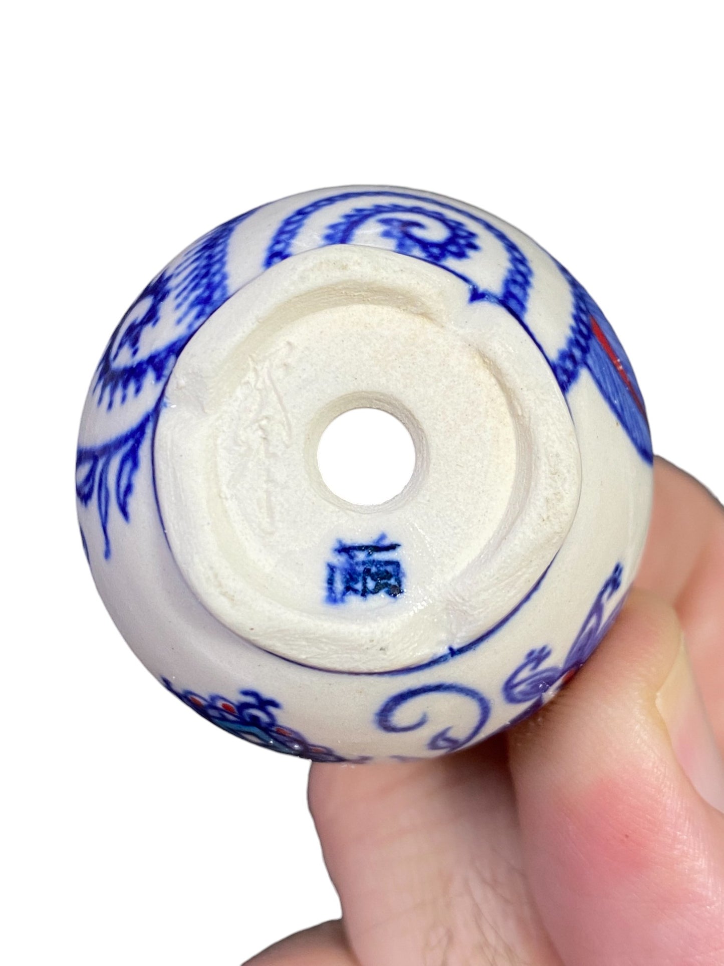 Oshima Mayu - Hand Painted Detailed Mame Bonsai Pot (1-5/8" wide)