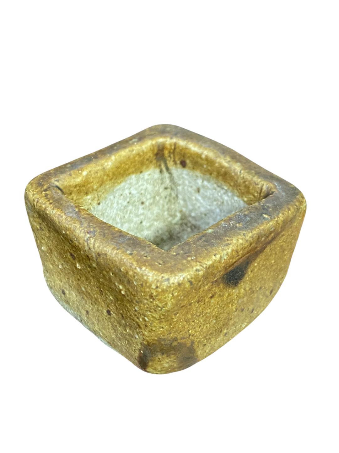 Japanese - Kurinuki Mame Square Bonsai Pot (1-1/2" wide)